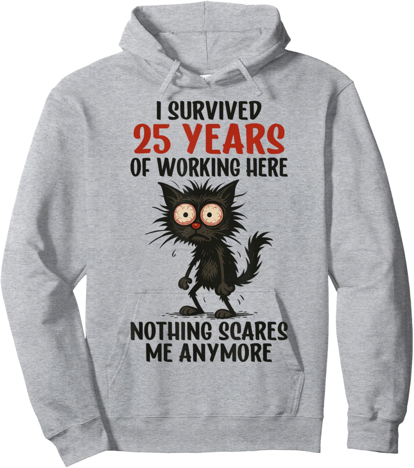 25 Years Work Anniversary, I Survived 25 Years of Working Hoodie - Hoodie | Ash