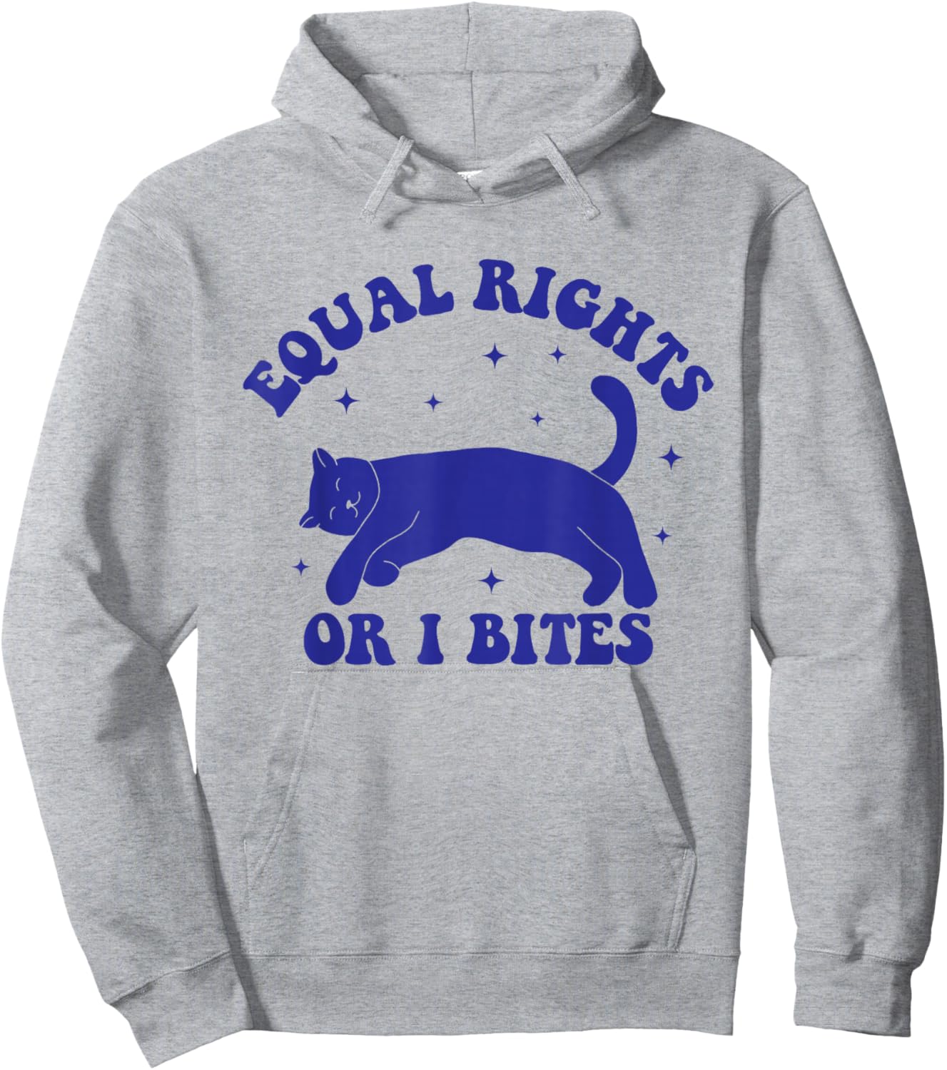 Funny Feminist Cat Equal Rights Or I Bites Cat Kitty Lover Hoodie - Hoodie | Ash