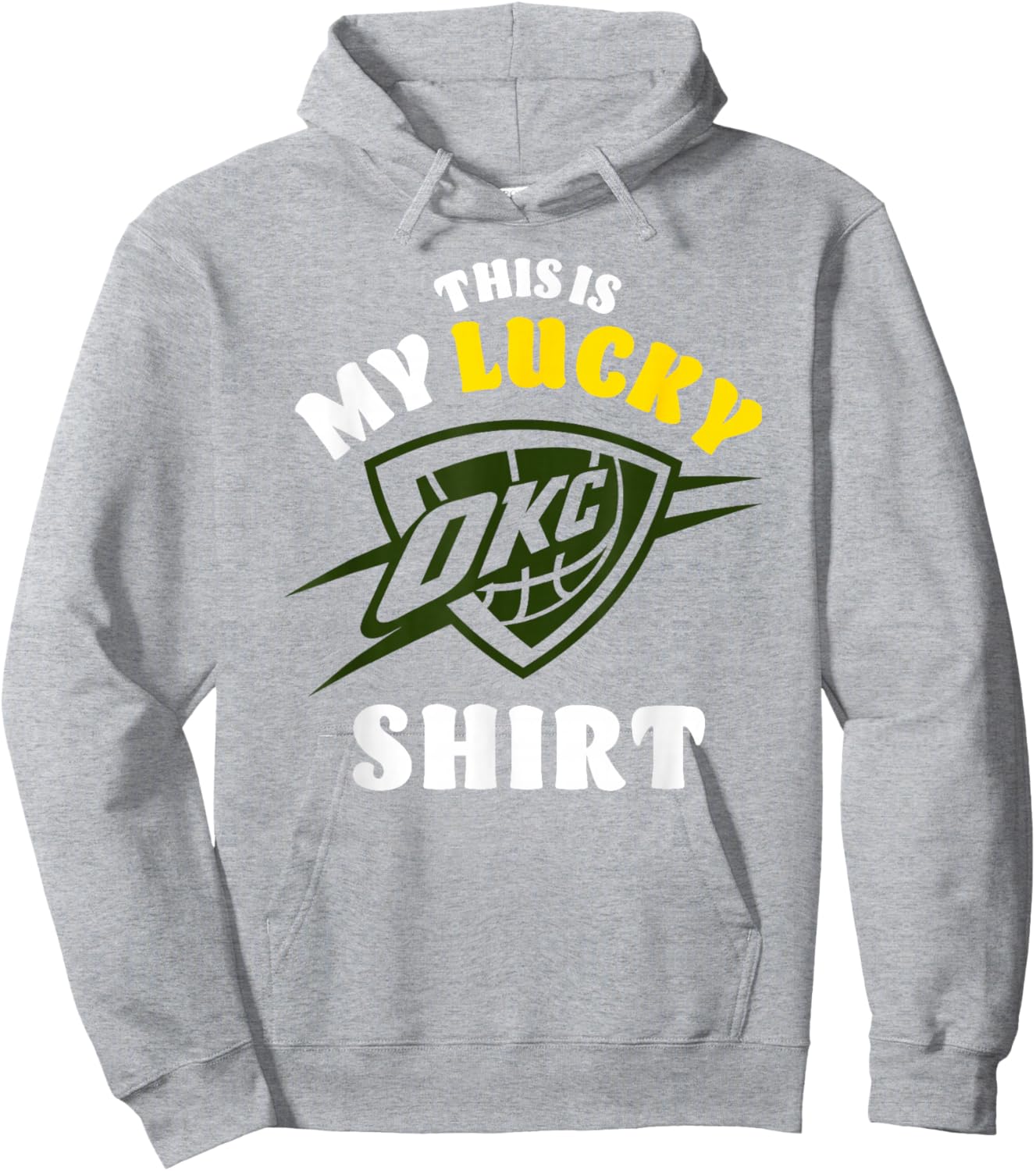 NBA Oklahoma City Thunder St. Patrick's Day Lucky Shirt Hoodie - Hoodie | Ash