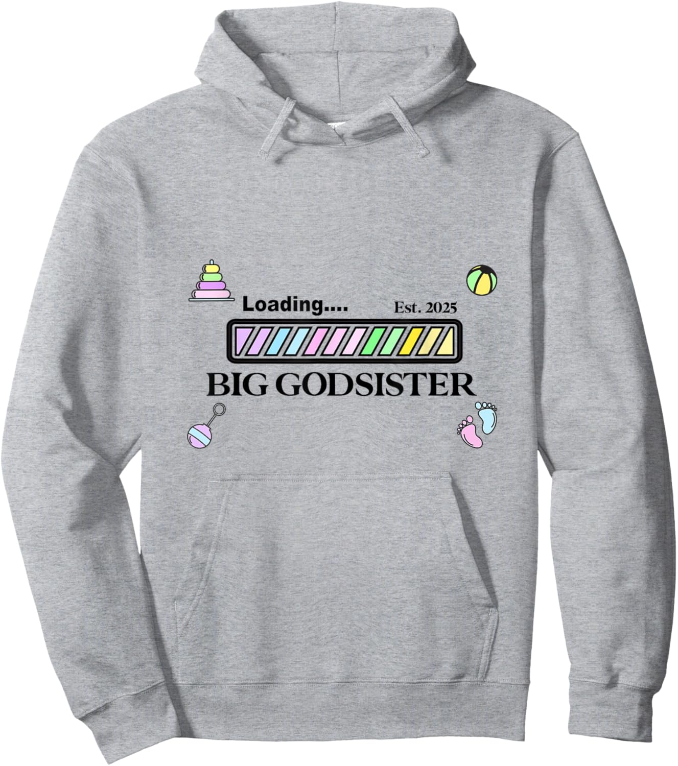 New baby Big God sister girls kids daughter teens women Hoodie - Hoodie | Ash