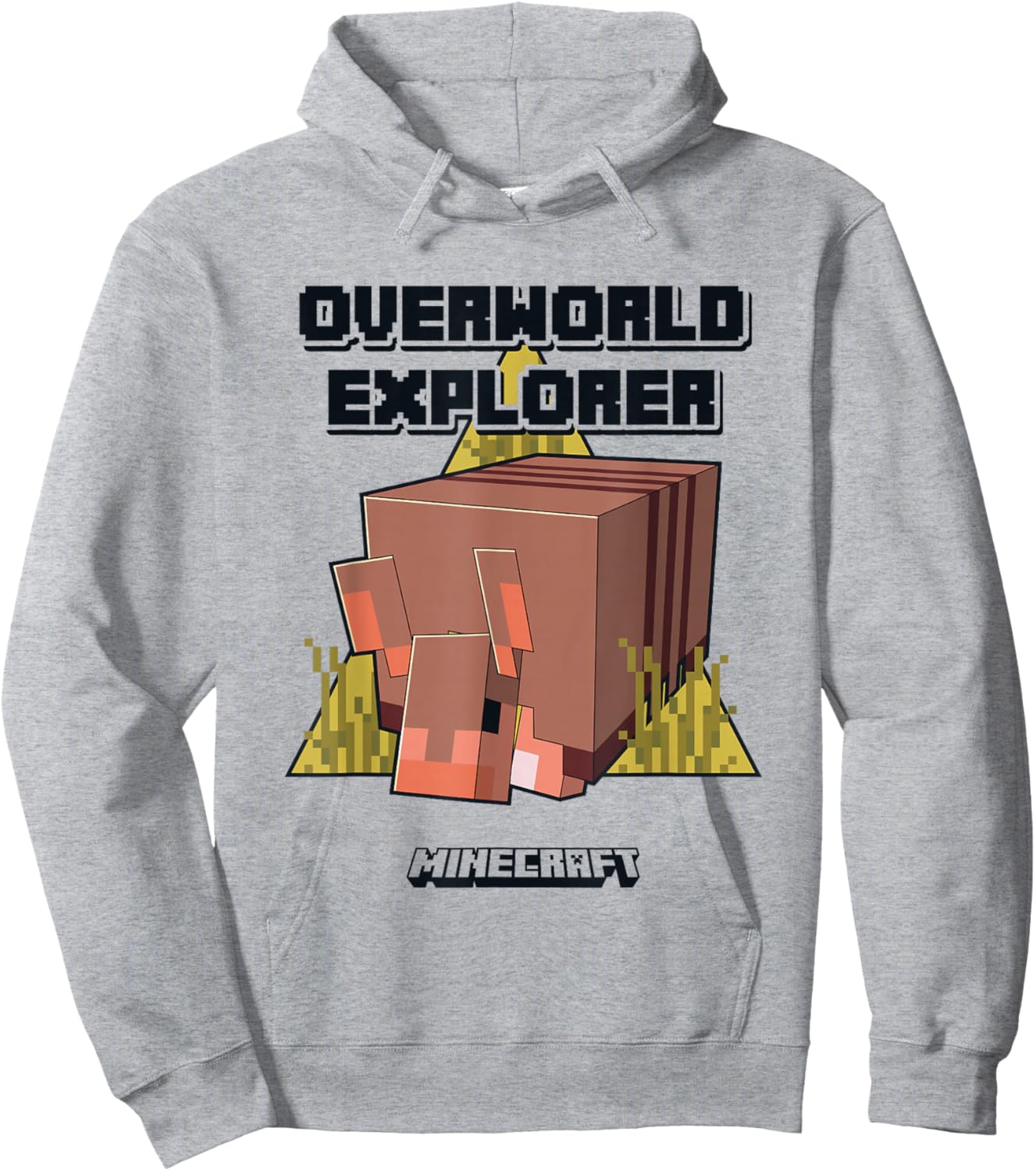 Minecraft Overworld Explorer Armadillo Logo Hoodie - Hoodie | Ash