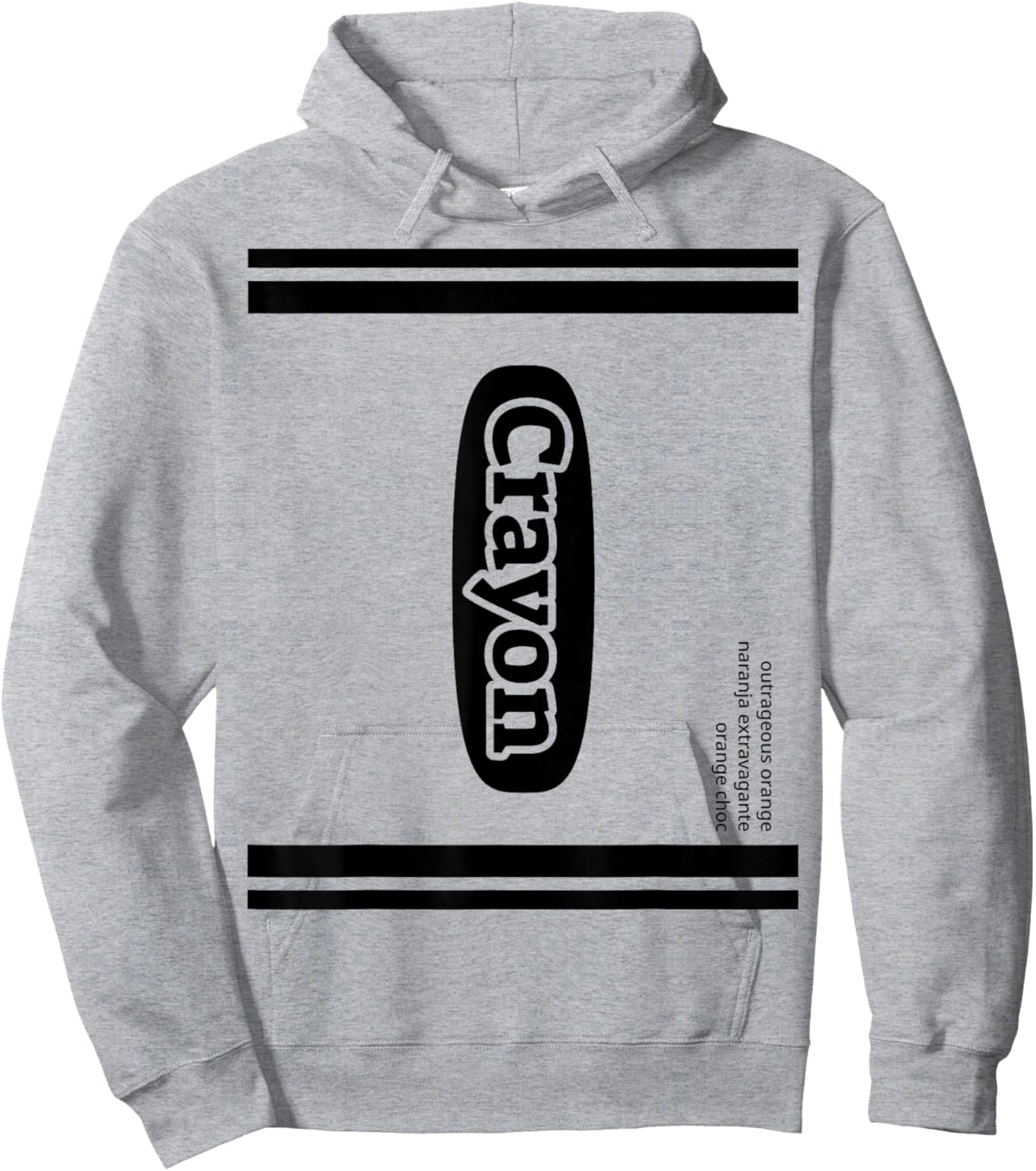 J. Walker -Child Crayon Outrageous Orange Group Costume Hoodie - Hoodie | Ash