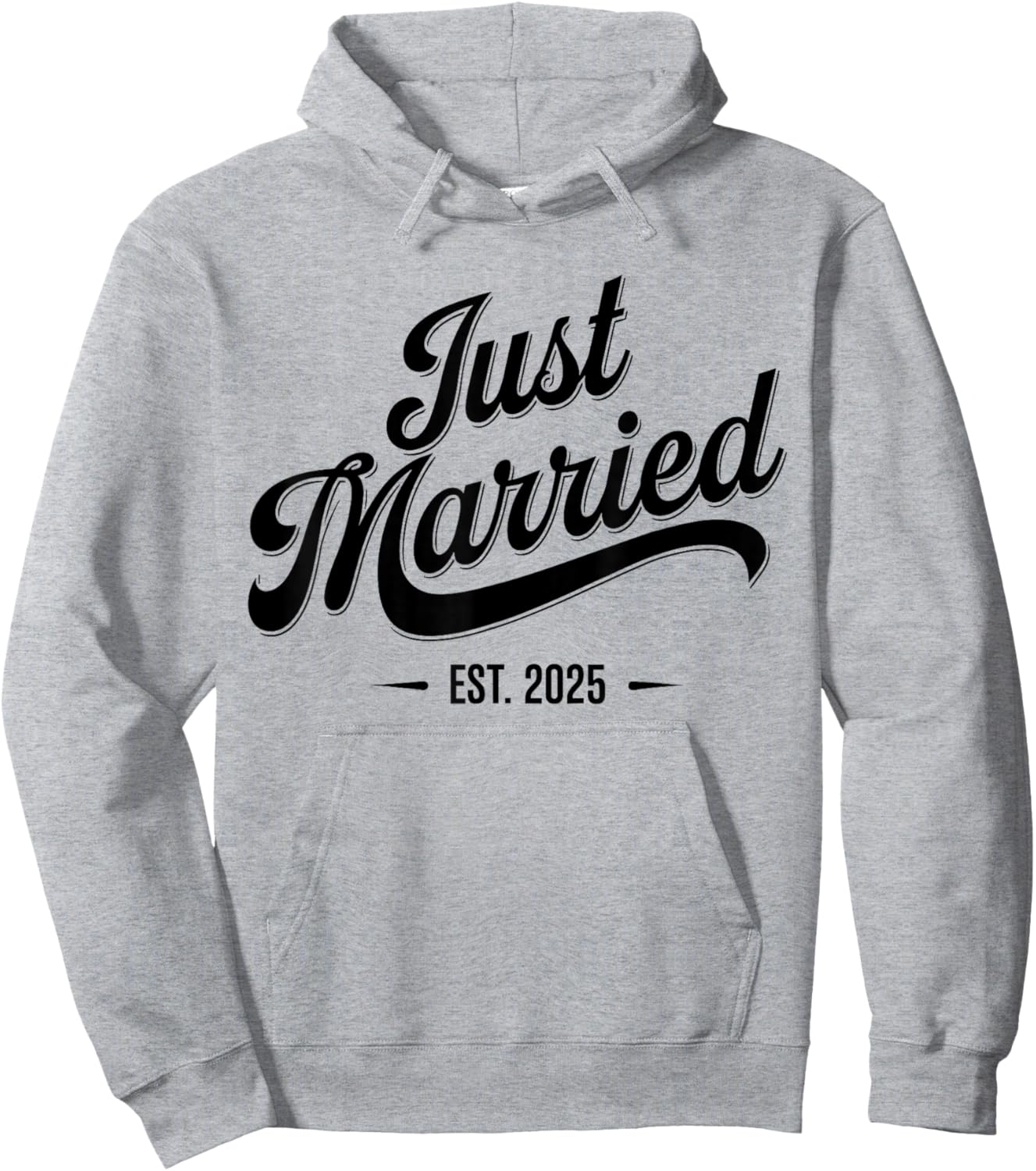 Just Married 2025 Wedding Anniversary For Couples Hoodie - Hoodie | Ash