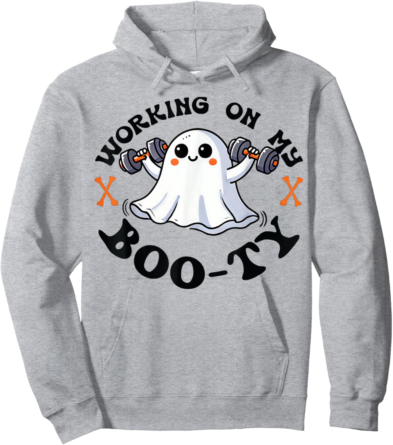 Bodybuilding Workout Gym Working On My Boo-ty Bodybuilder Hoodie - Hoodie | Ash