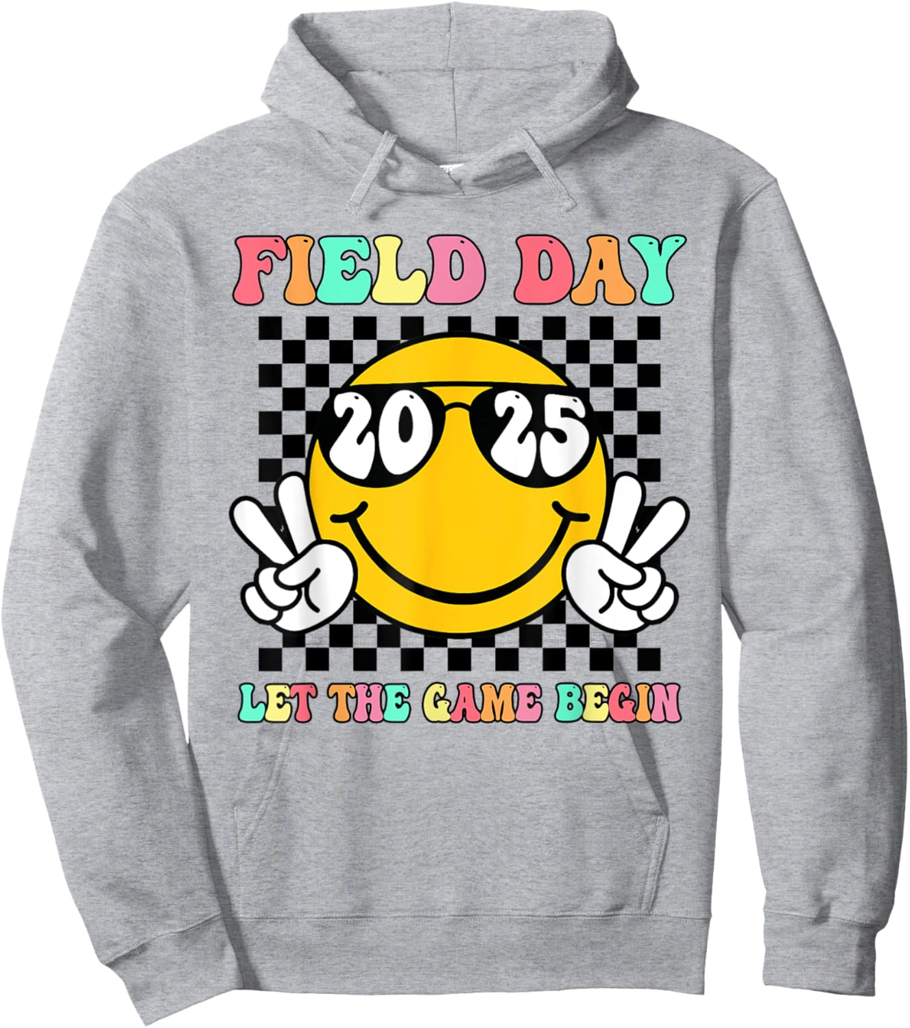 Field Day 2025 Let The Games Begin Yellow Team Teachers Kids Hoodie - Hoodie | Ash