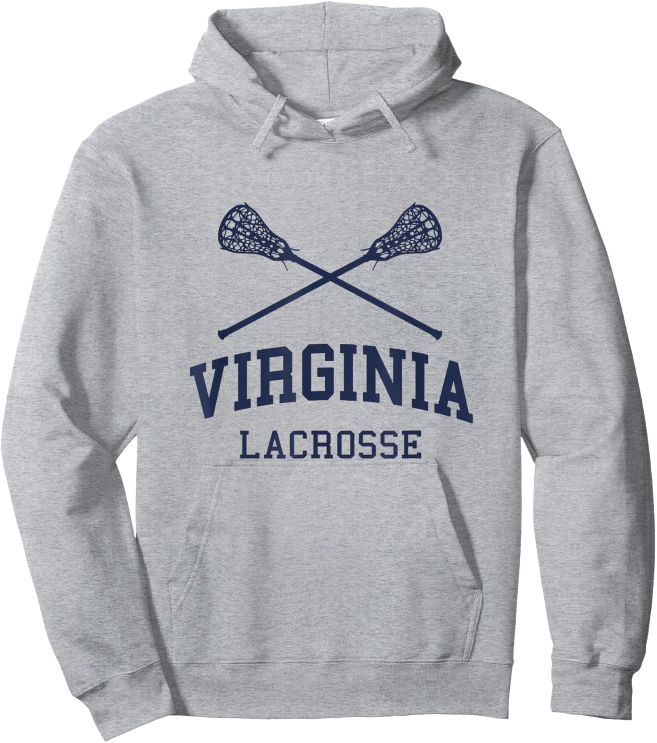 vintage virginia lacrosse Virginia Lacrosse Vintage LAX Weathered Hoodie - Hoodie | Ash