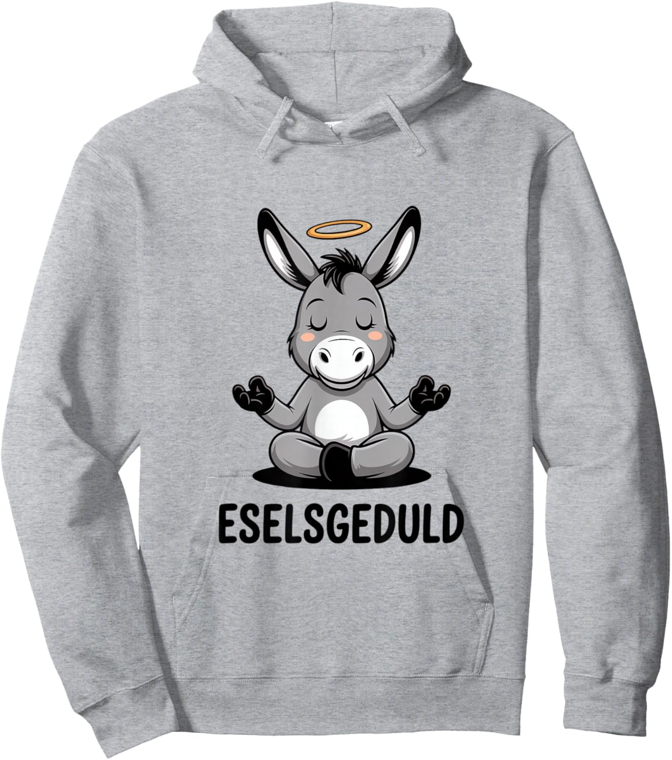 ESELSGEDULD Lustiger Meditierender Esel Yoga Hoodie - Hoodie | Ash
