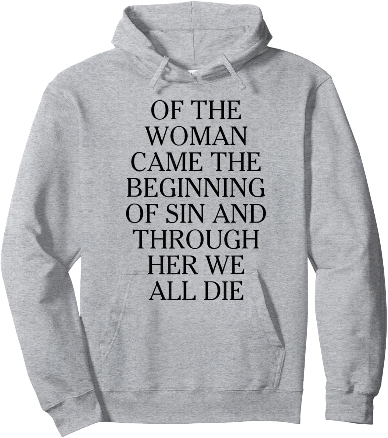of The Woman Came The Beginning of Sin Funny Gothic Quote Hoodie - Hoodie | Ash
