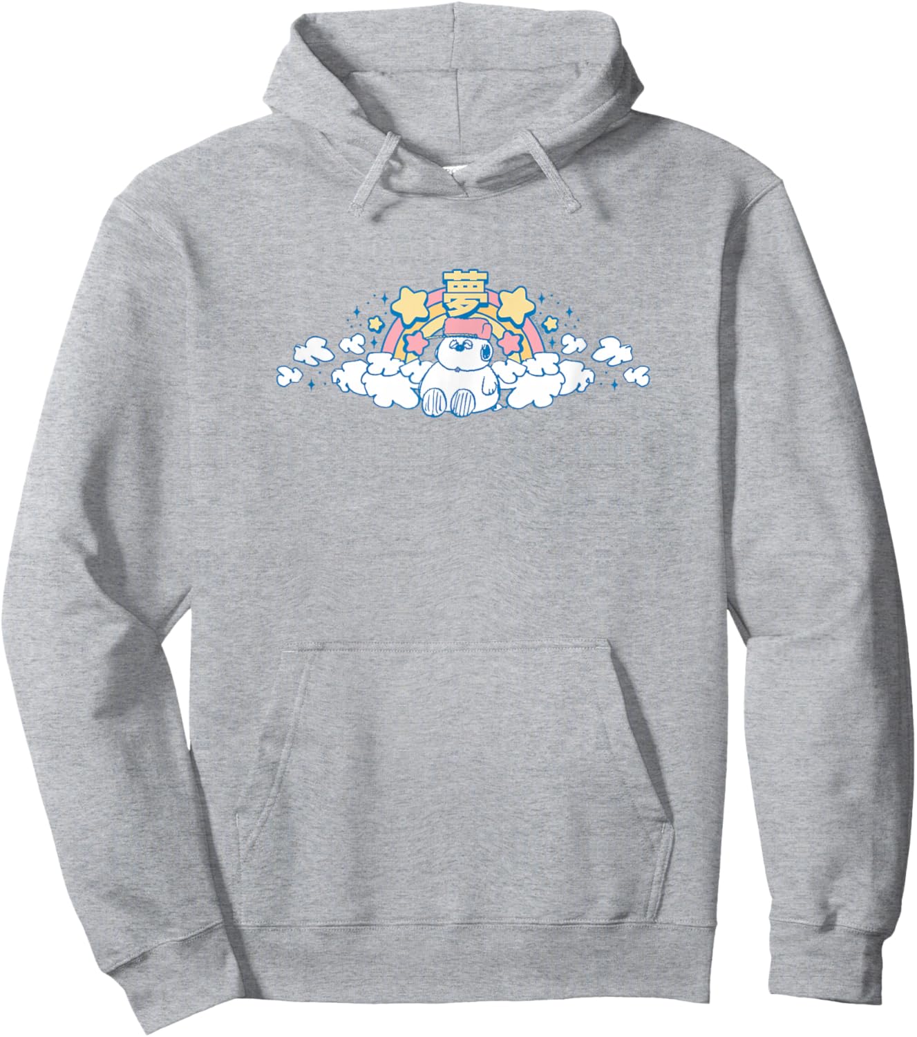Peanuts - Olaf - Kawaii Print Hoodie - Hoodie | Ash