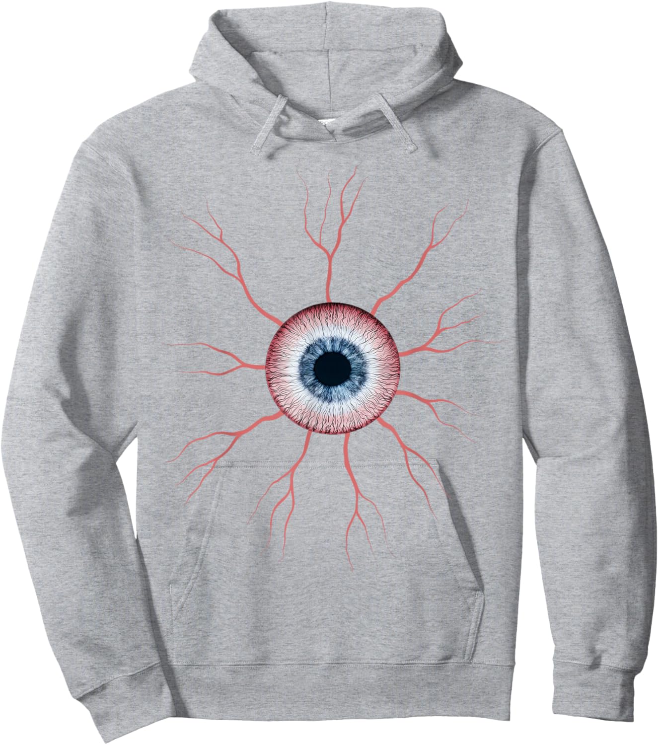 Funny Pink Eye Ball Halloween Eyeball Hoodie - Hoodie | Ash
