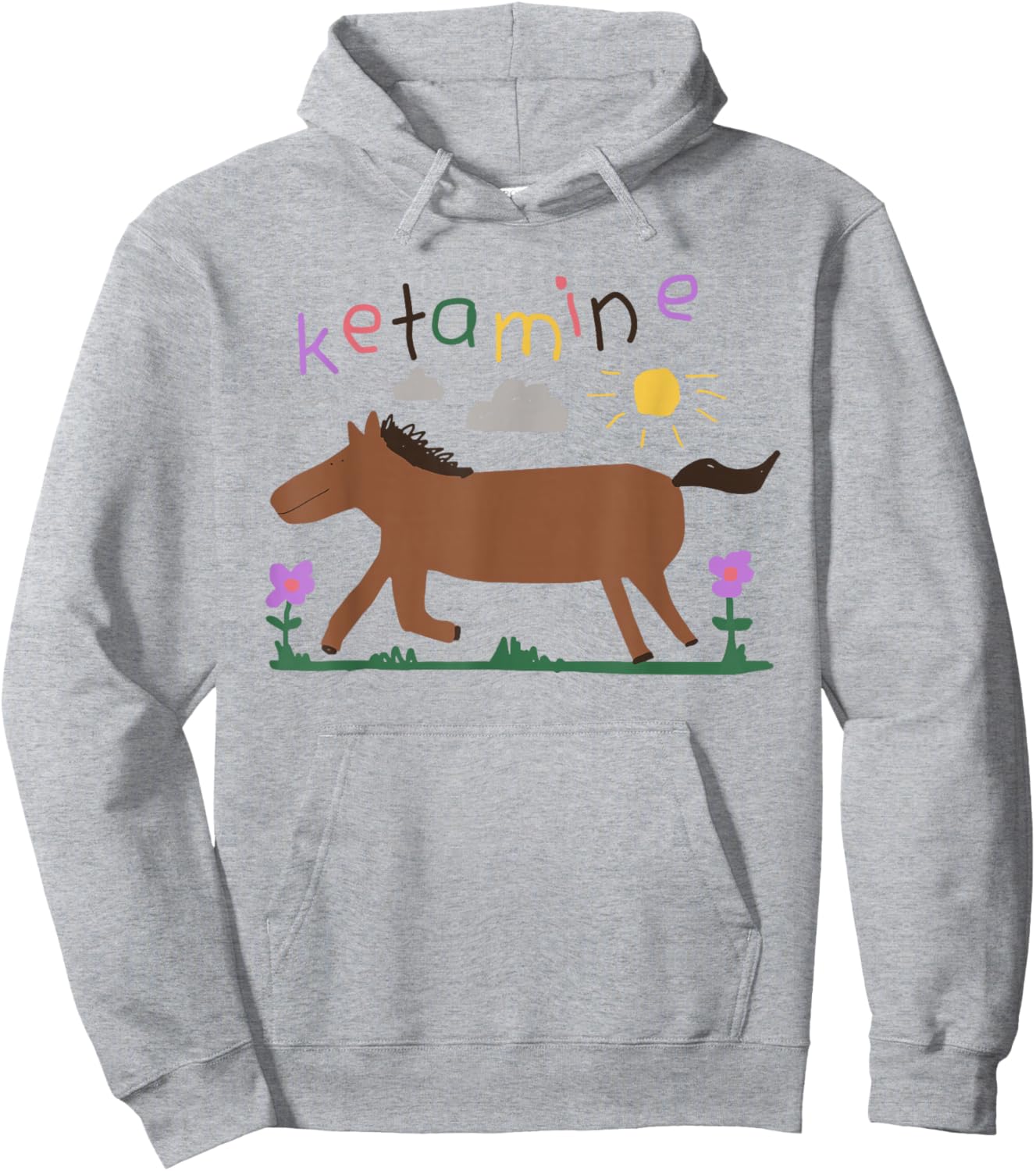 Ketamine Horse Emergency Funny Hoodie - Hoodie | Ash