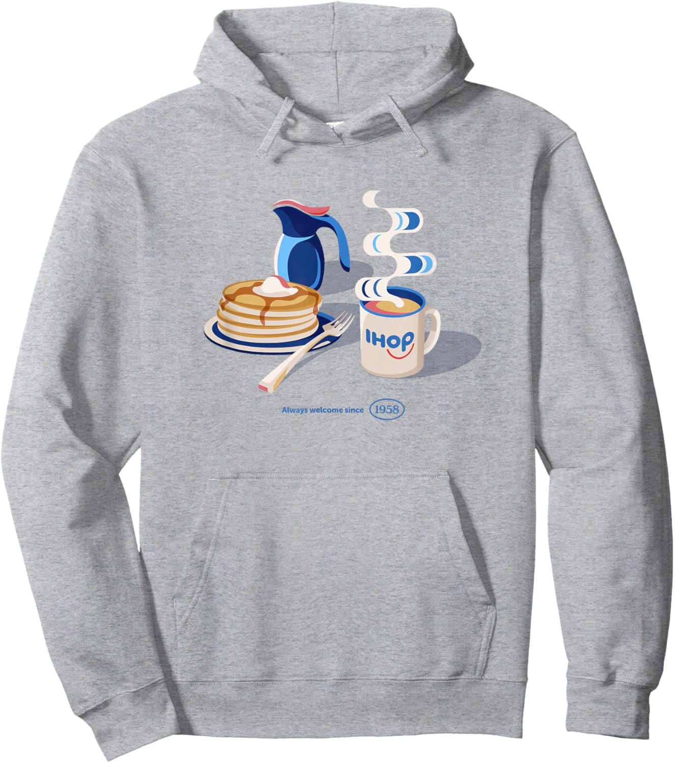 IHOP Always Welcome Since 1958 Hoodie - Hoodie | Ash