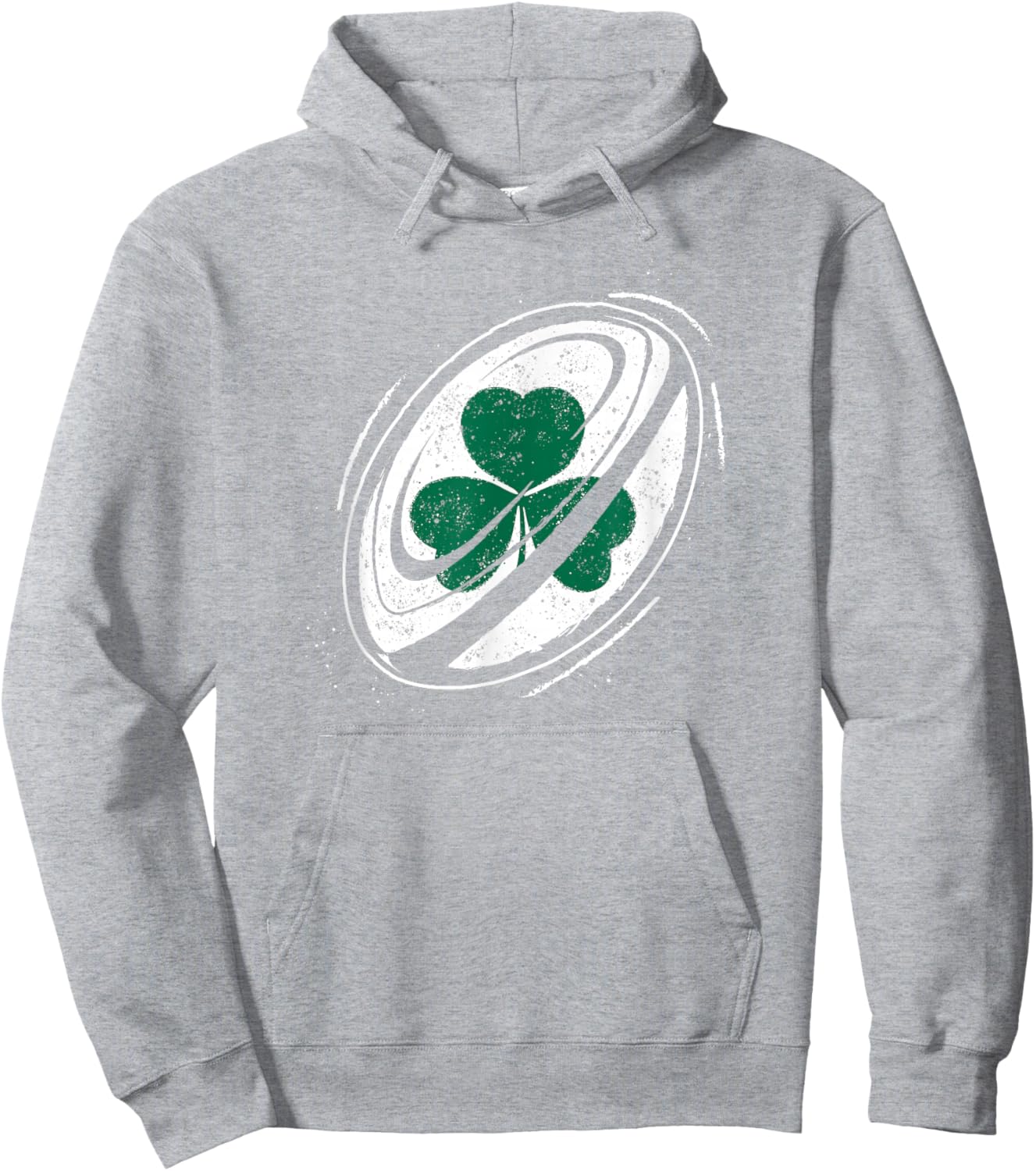 Cool Ball with Ireland Shamrock for Proud Irish Rugby Fans Hoodie - Hoodie | Ash