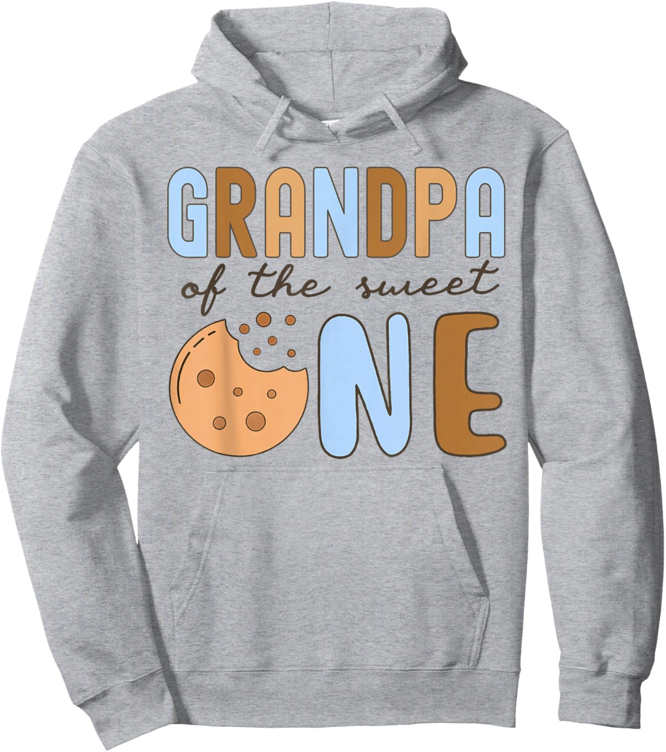 Grandpa Of The Sweet One Cookies and Milk 1st Birthday Party Hoodie - Hoodie | Ash