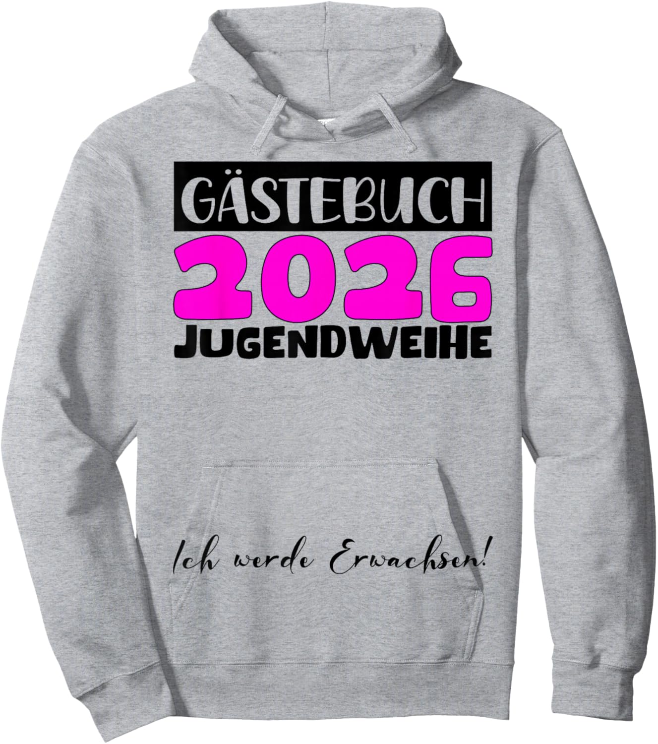 Jugendweihe 2026 Jungen Gästebuch Mädchen Jugendweihe 2026 Hoodie - Hoodie | Ash