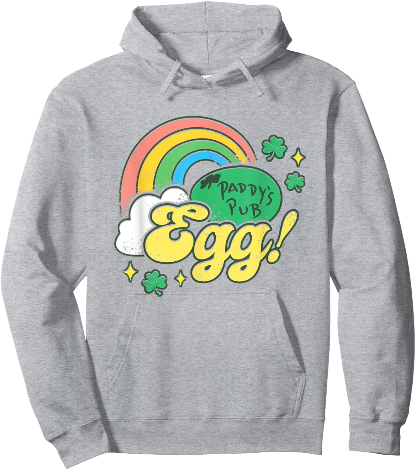 It's Always Sunny In Philadelphia Paddy's Pub Egg Retro Logo Hoodie - Hoodie | Ash