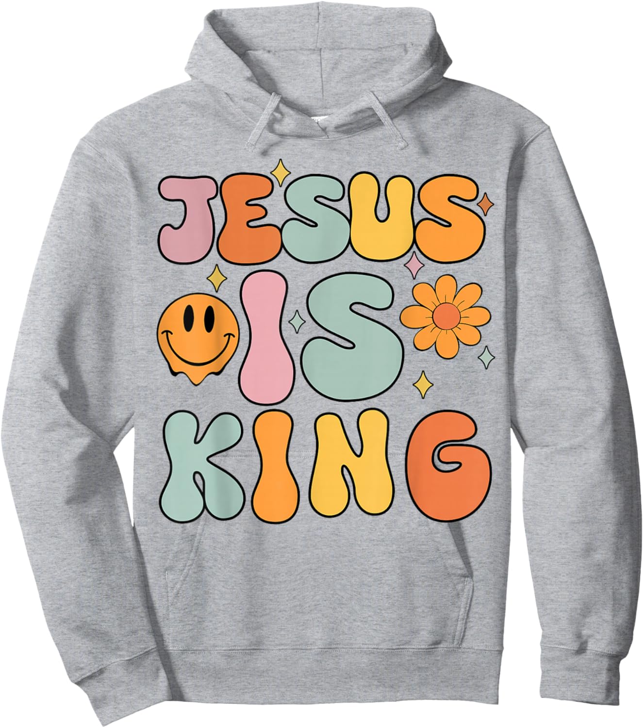 Youth Jesus is King Cute Christian Girl Teen Religious Faith Hoodie - Hoodie | Ash