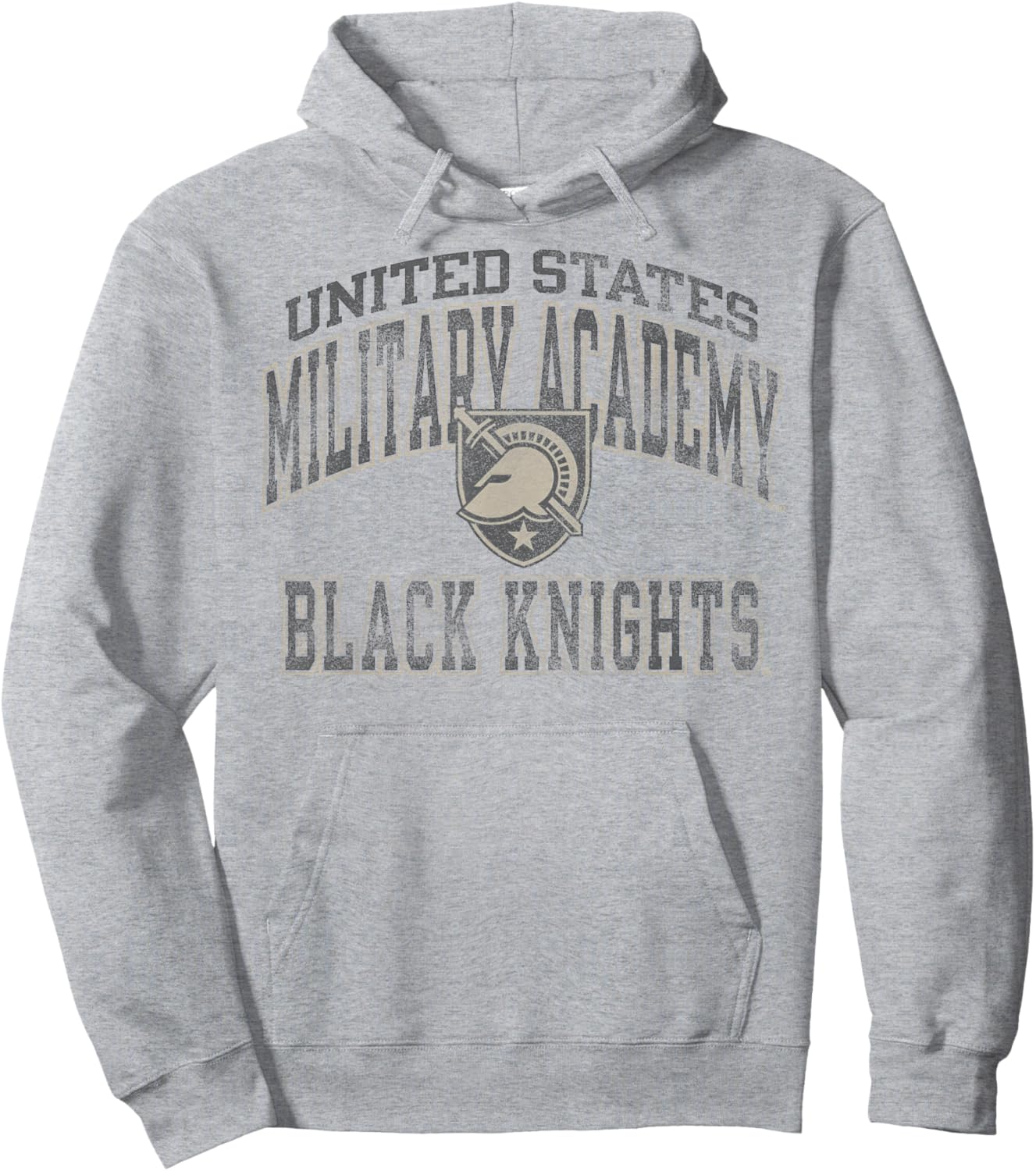 Army Black Knights Vintage Worn Gray Officially Licensed Hoodie - Hoodie | Ash