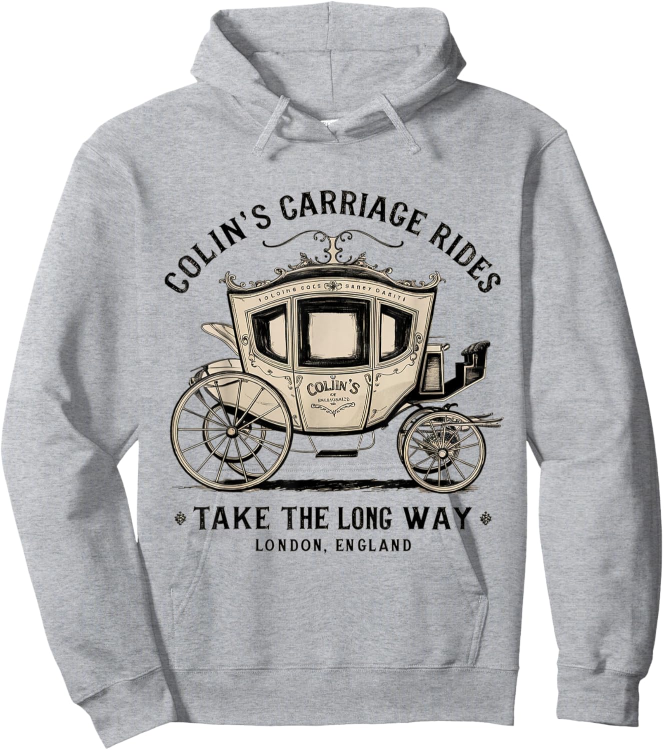 Colin's Carriage Rides Take The Long Way Hoodie - Hoodie | Ash