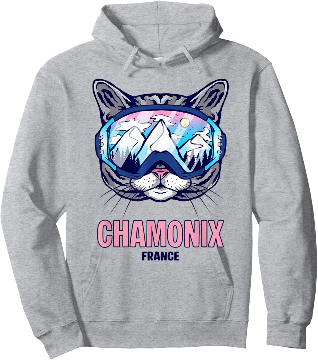 Ski Mask for Cat Mountain Panorama Chamonix Hoodie - Hoodie | Ash
