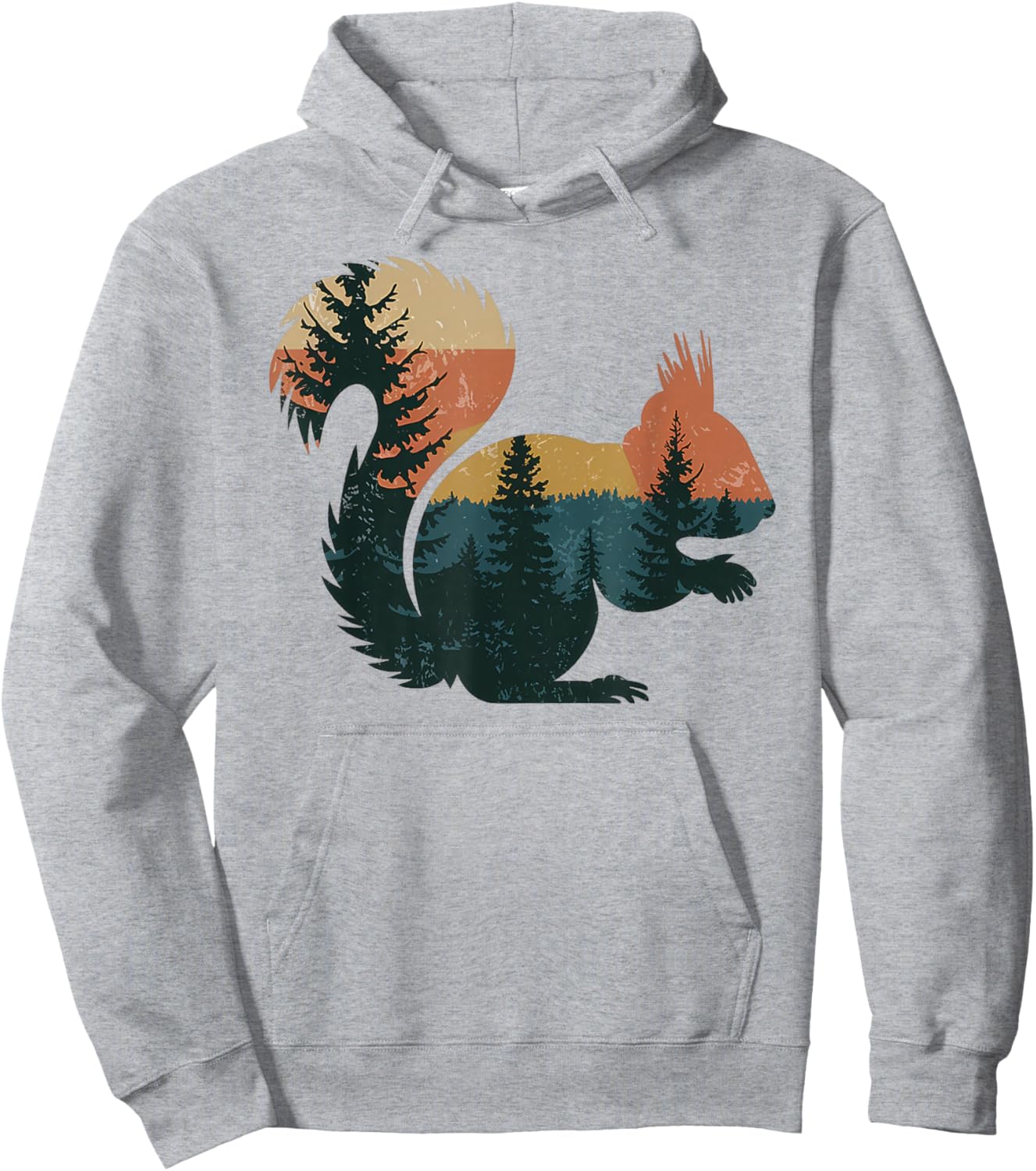 Squirrel Hunting Hiking Outdoor Camping Forest Men Women Hoodie - Hoodie | Ash