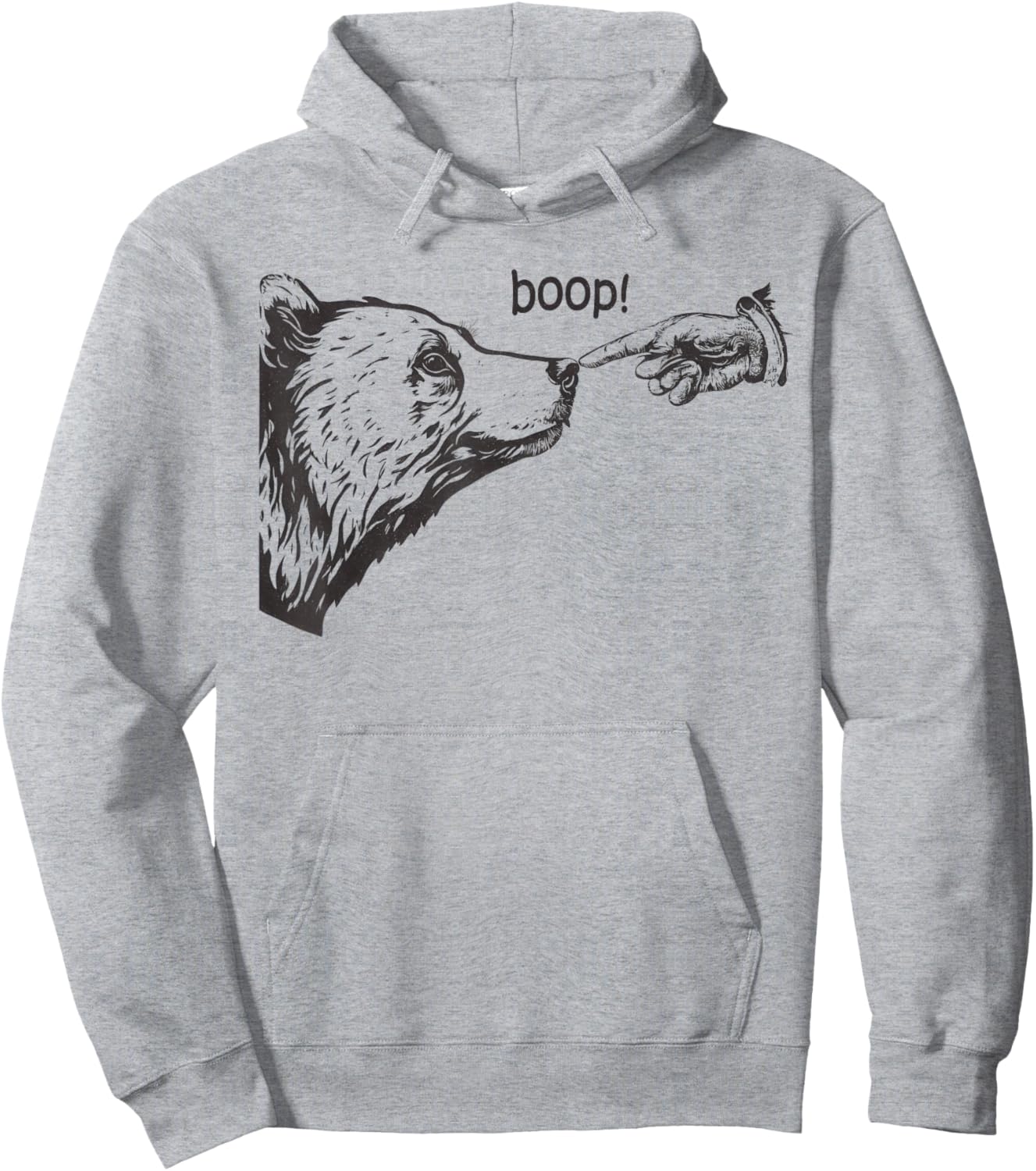 Retro Boop Bear Vintage Hoodie - Hoodie | Ash