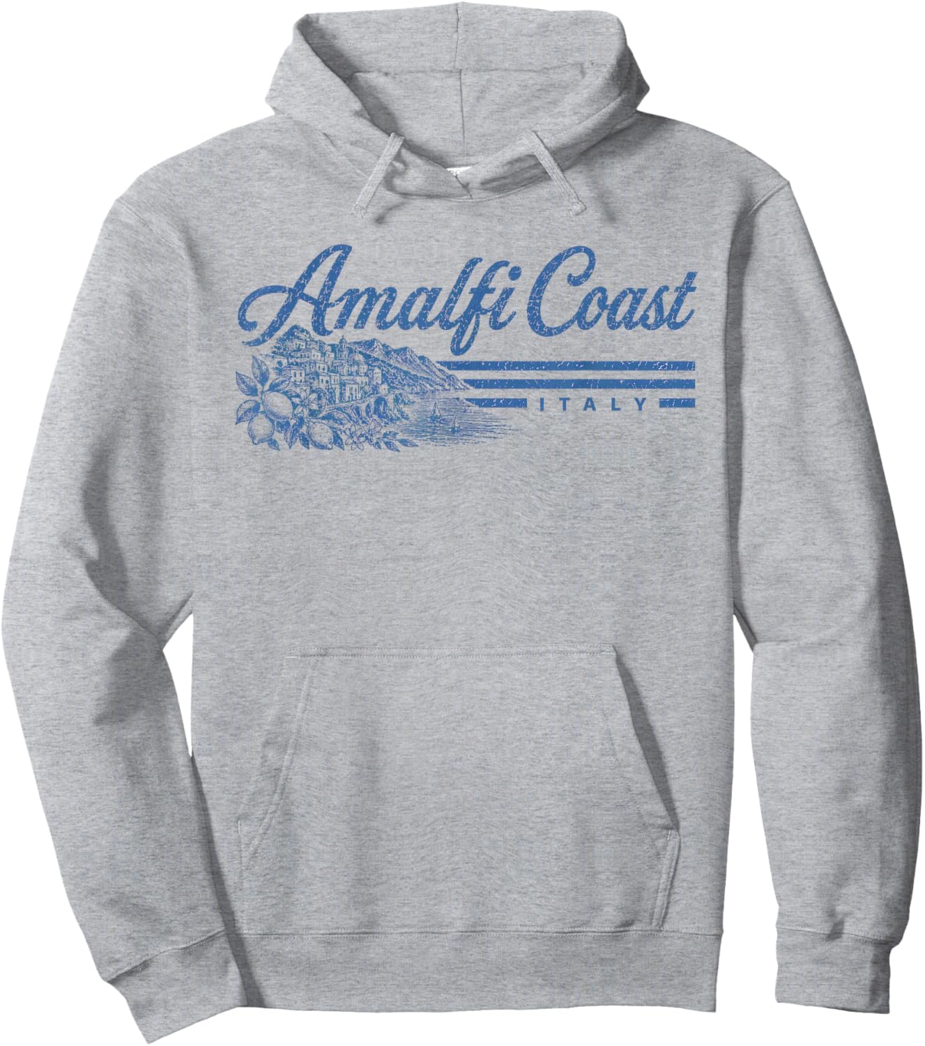 Amalfi Coast Italy Vintage Retro Travel Destination Hoodie - Hoodie | Ash