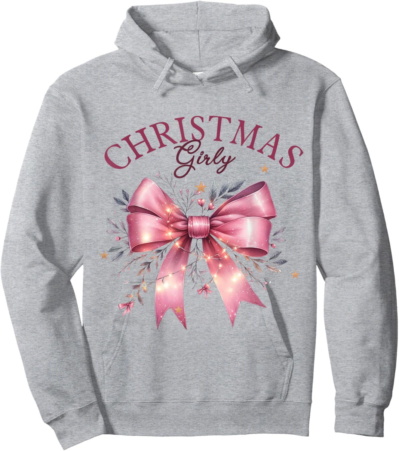 Christmas Girly Pink Christmas Girl Women Hoodie - Hoodie | Ash