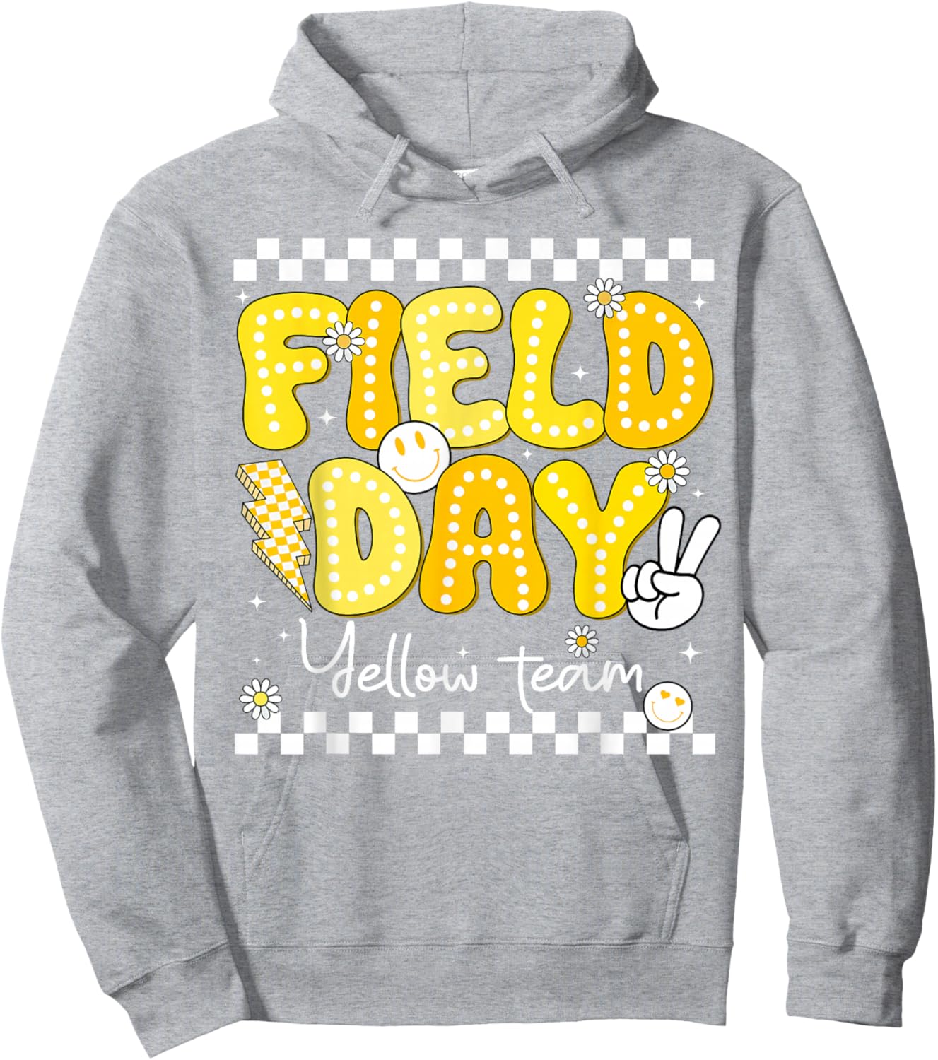 Field Day Yellow Team Let The Games Begin Fun Day Field Trip Hoodie - Hoodie | Ash