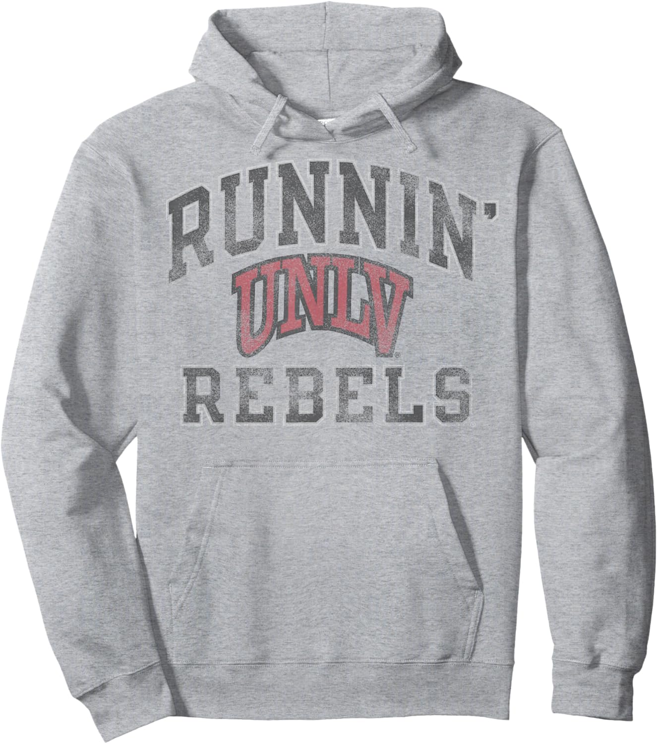 UNLV Rebels Vintage Worn Gray Officially Licensed Hoodie - Hoodie | Ash