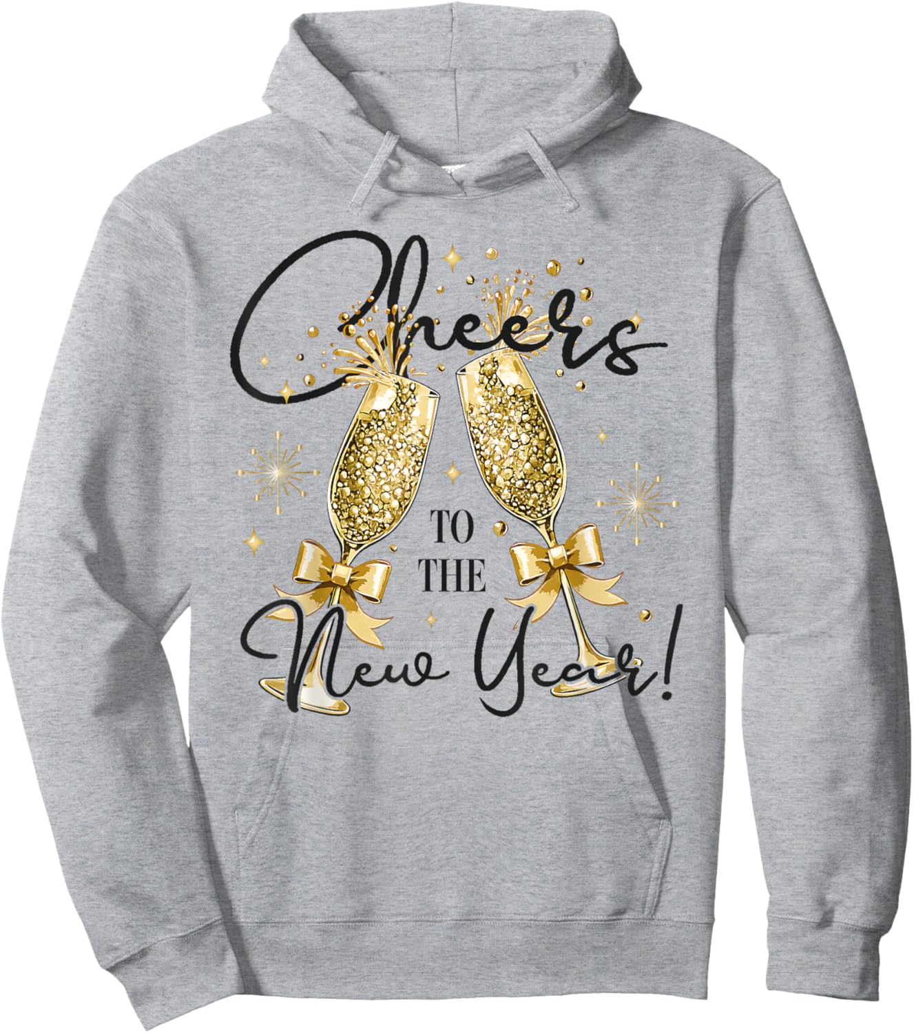Happy New Year 2026 Cheers to A New Year Fireworks Hoodie - Hoodie | Ash