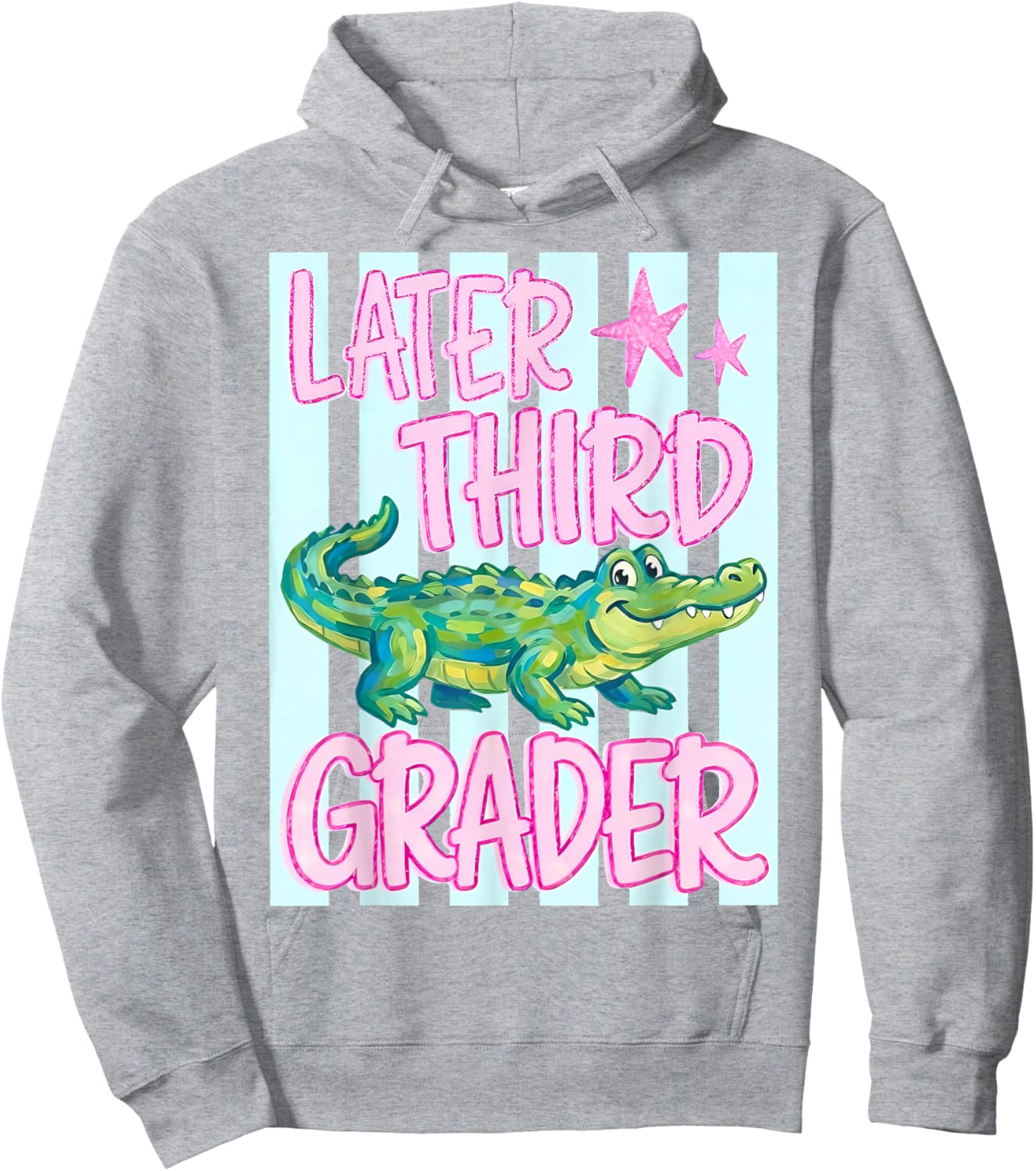 Later Third Grader Alligator Summer Last Day of School Hoodie - Hoodie | Ash