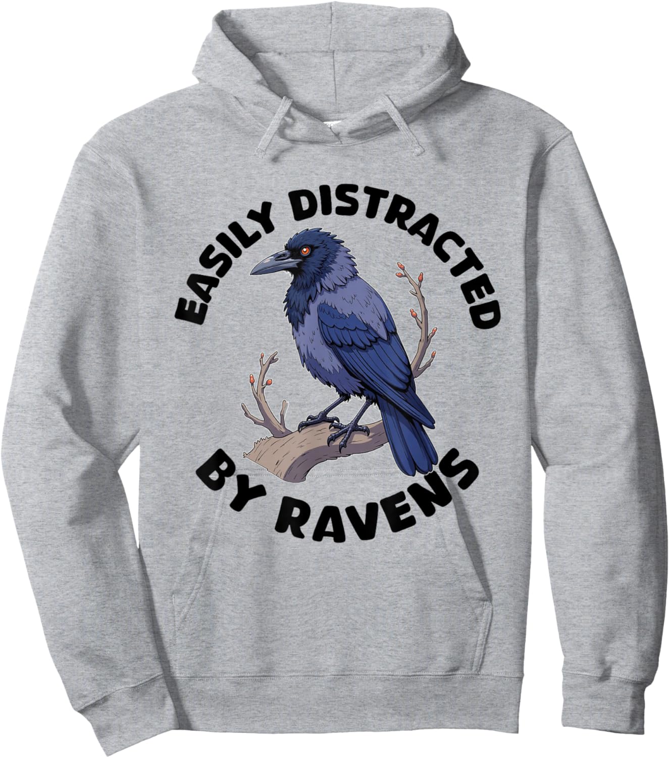Ravens Crow Black Bird Corbie Silhouette Lover Men Women Boy Hoodie - Hoodie | Ash