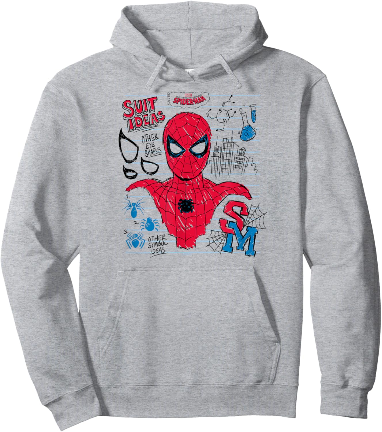 Your Friendly Neighborhood Spider-Man - Scribble Spidey Hoodie - Hoodie | Ash