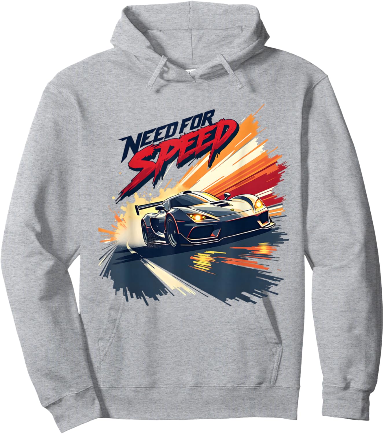 Need for Speed High-Octane Racing Graphic Design Hoodie - Hoodie | Ash