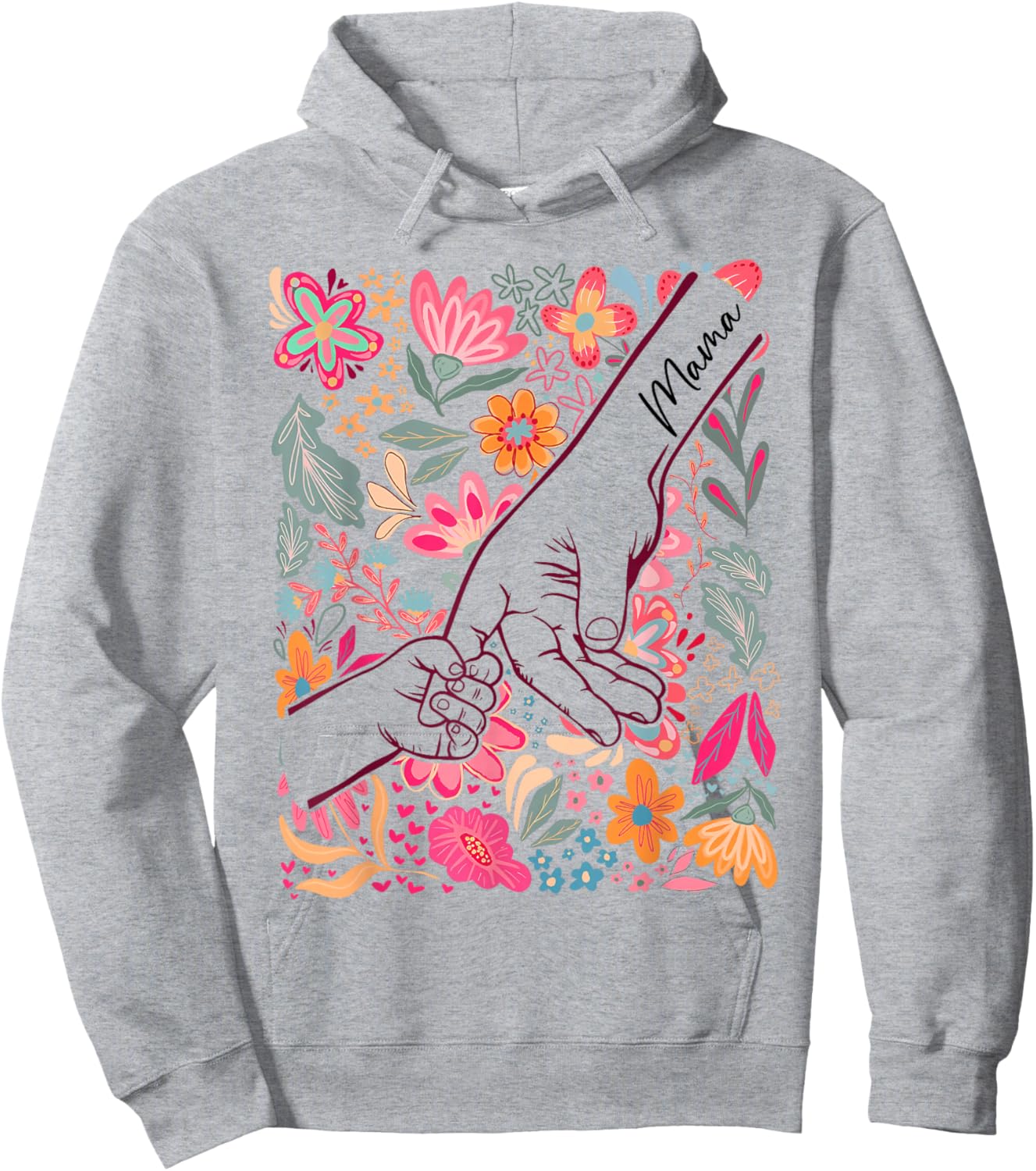 Mama Mom Life Mommy Funny Happy Mother's Day Wildflower Hoodie - Hoodie | Ash