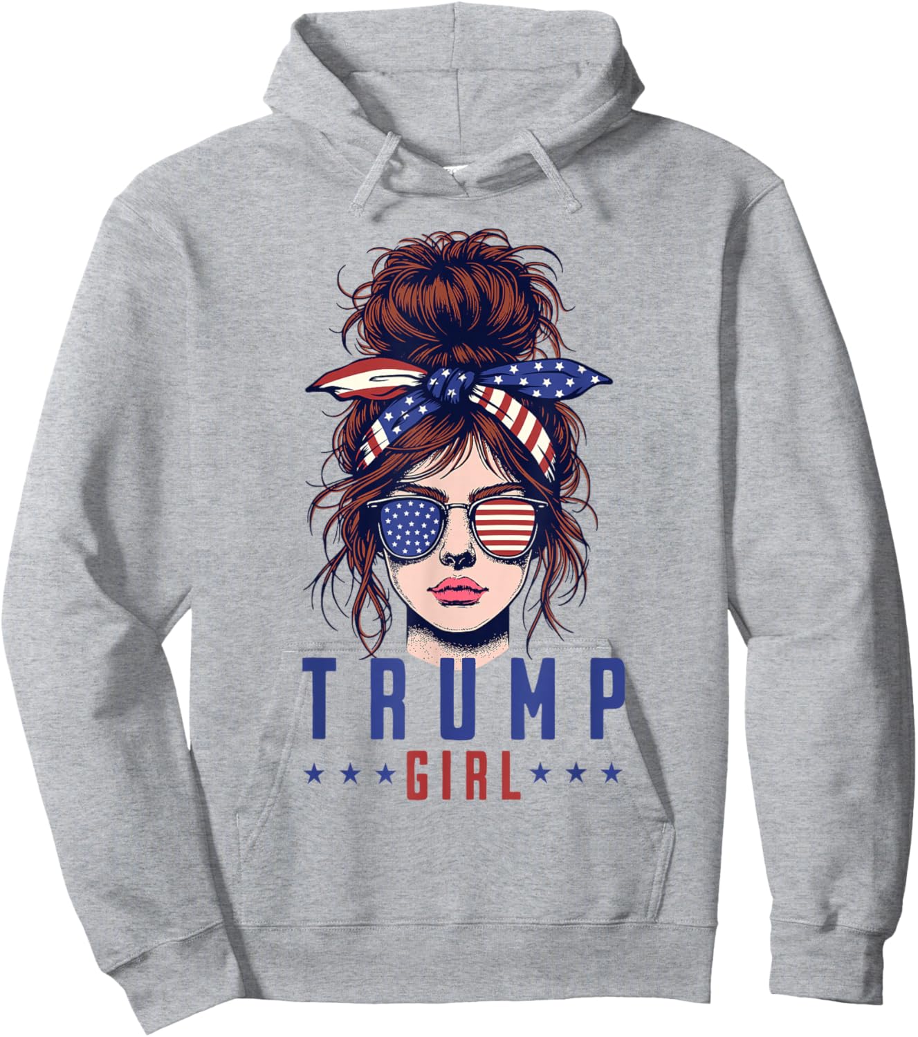 Women Yes I'm A Trump Girl Get Over It Trump 2024 Election Hoodie - Hoodie | Ash