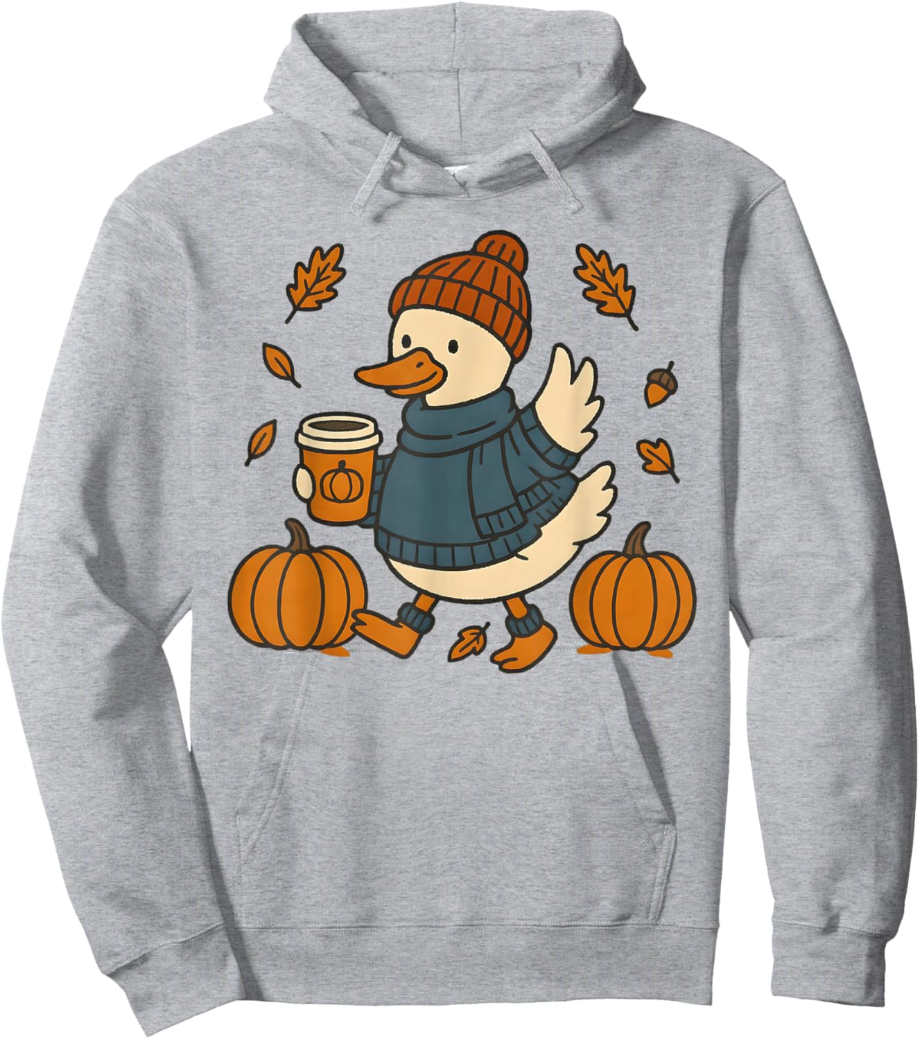 Autumn Goose Fall Vibes Hoodie - Hoodie | Ash