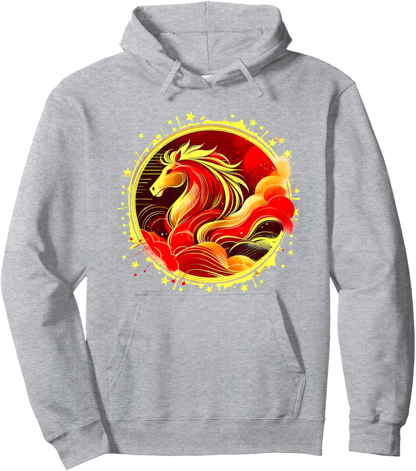Year of the Horse 2026 New Year Lunar New Year Hoodie - Hoodie | Ash
