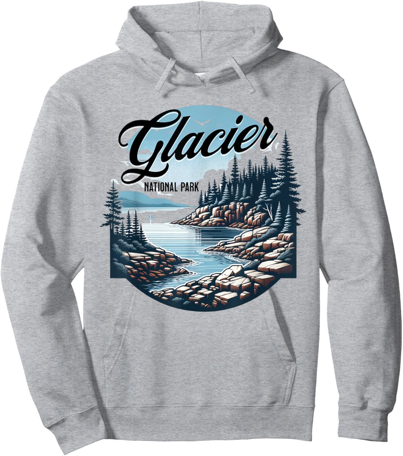 Glacier National Park Hoodie - Hoodie | Ash