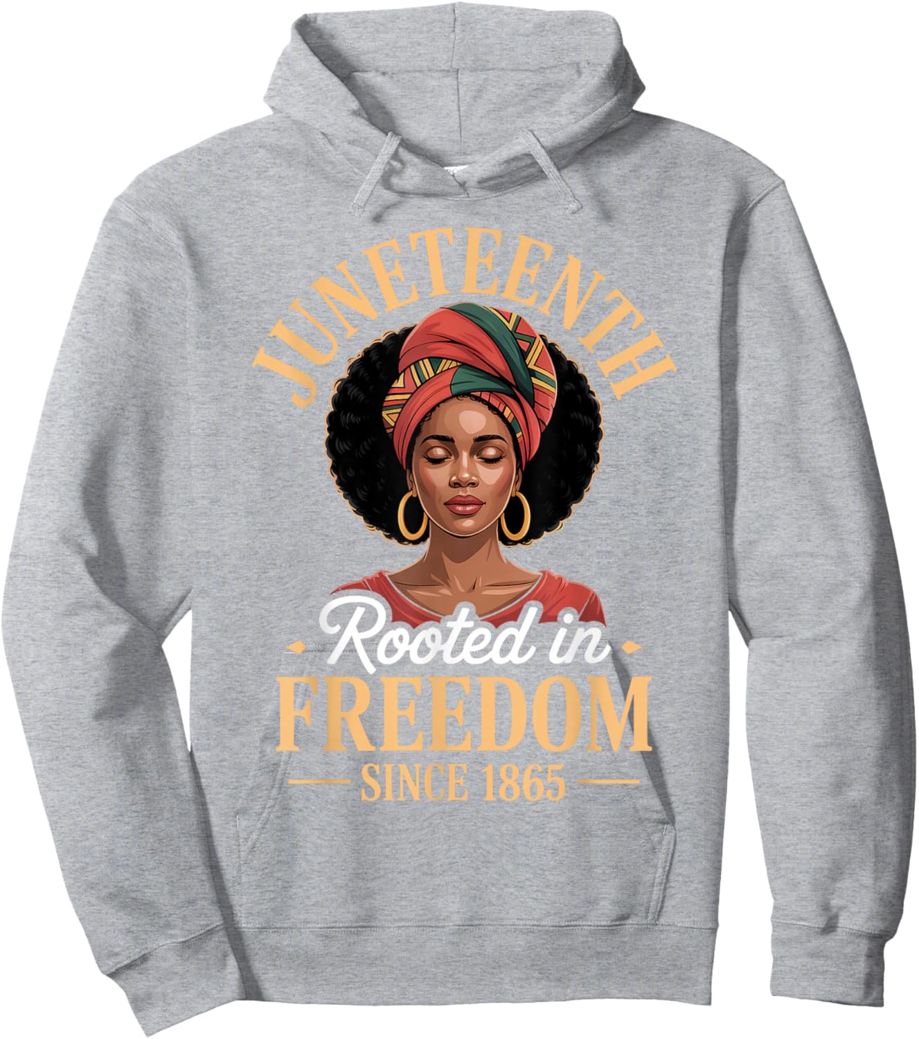 Juneteenth Rooted in Freedom Since 1865 Black Women Afro Hoodie - Hoodie | Ash