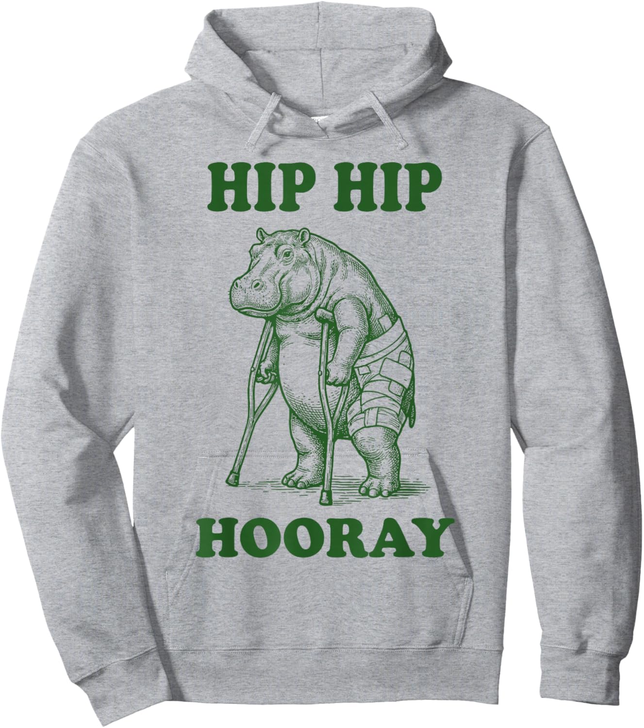 Hip Hip Hooray Hip Replacement Recovery Hoodie - Hoodie | Ash