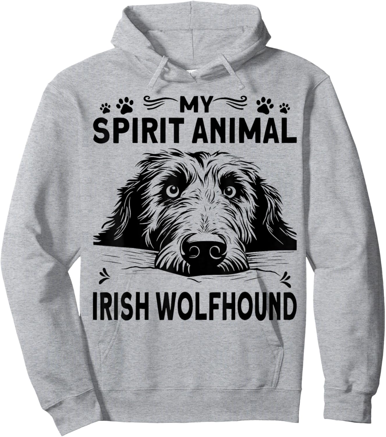 Irish Dog Greyhound Clothes Ireland Irish Wolfhound Hoodie - Hoodie | Ash