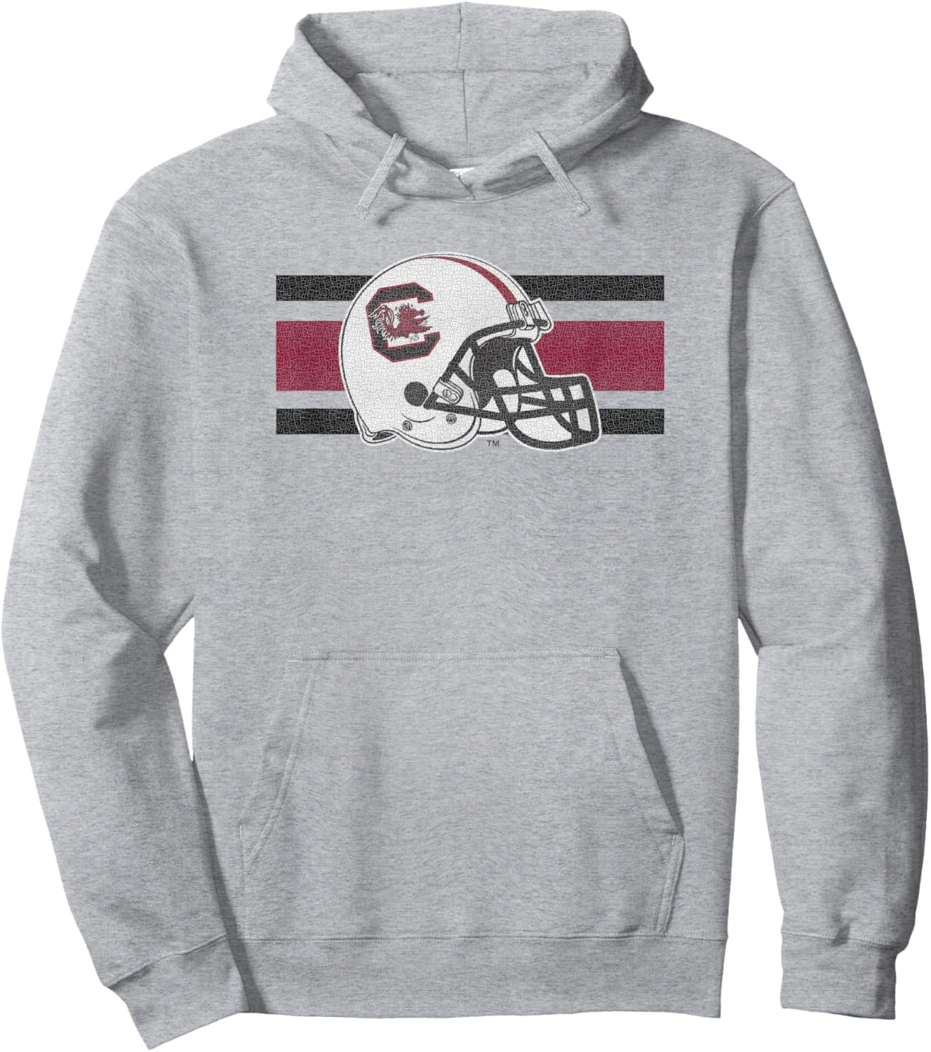 South Carolina Gamecocks Football Retro Helmet Gray Hoodie - Hoodie | Ash