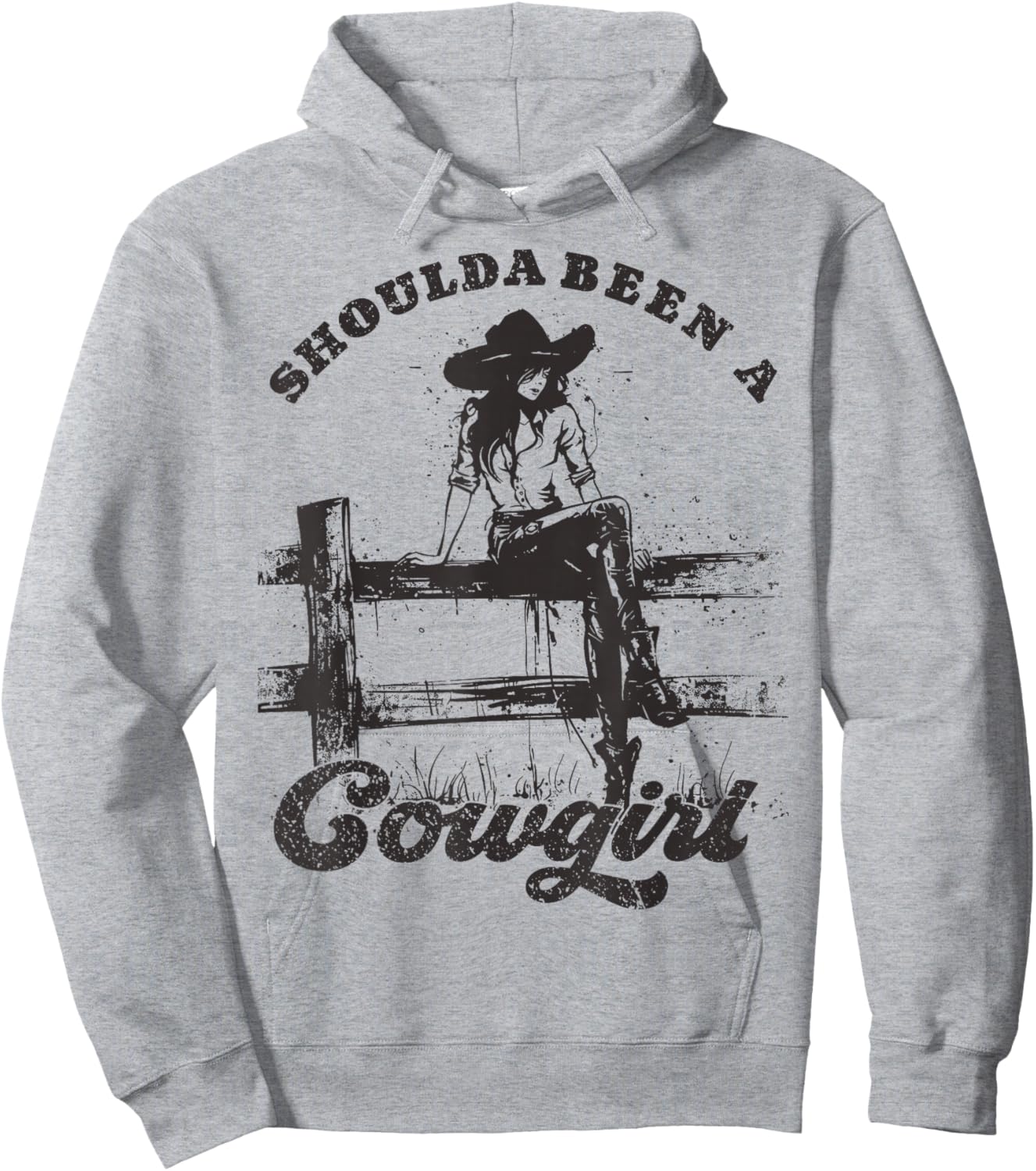 Should a Been Cowgirl Retro Western Retro Vintage Hoodie - Hoodie | Ash