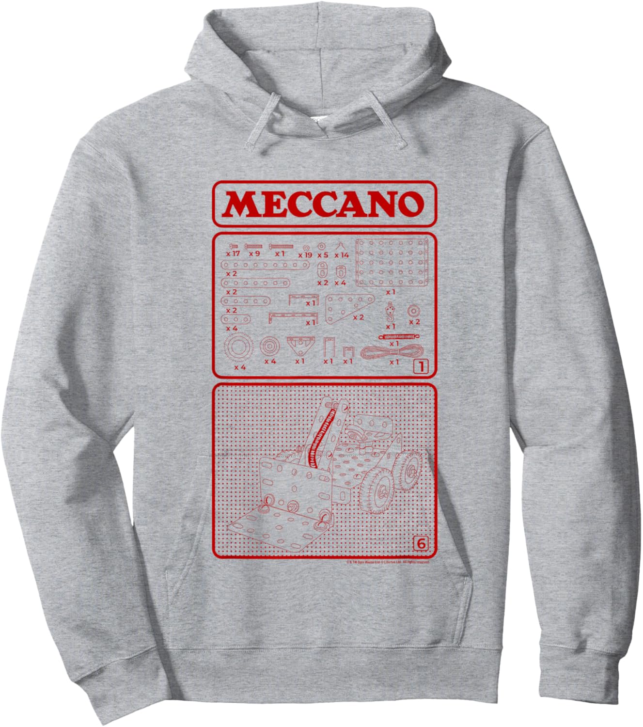 Meccano Maquette Chariots élévateurs Diagramme Rétro Hoodie - Hoodie | Ash