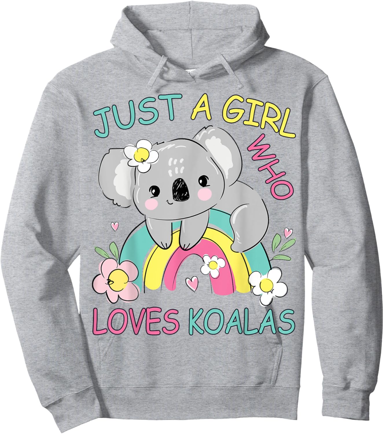 Cute Just A Girl Who Loves Koalas Bear Girls Kids Toddler Hoodie - Hoodie | Ash