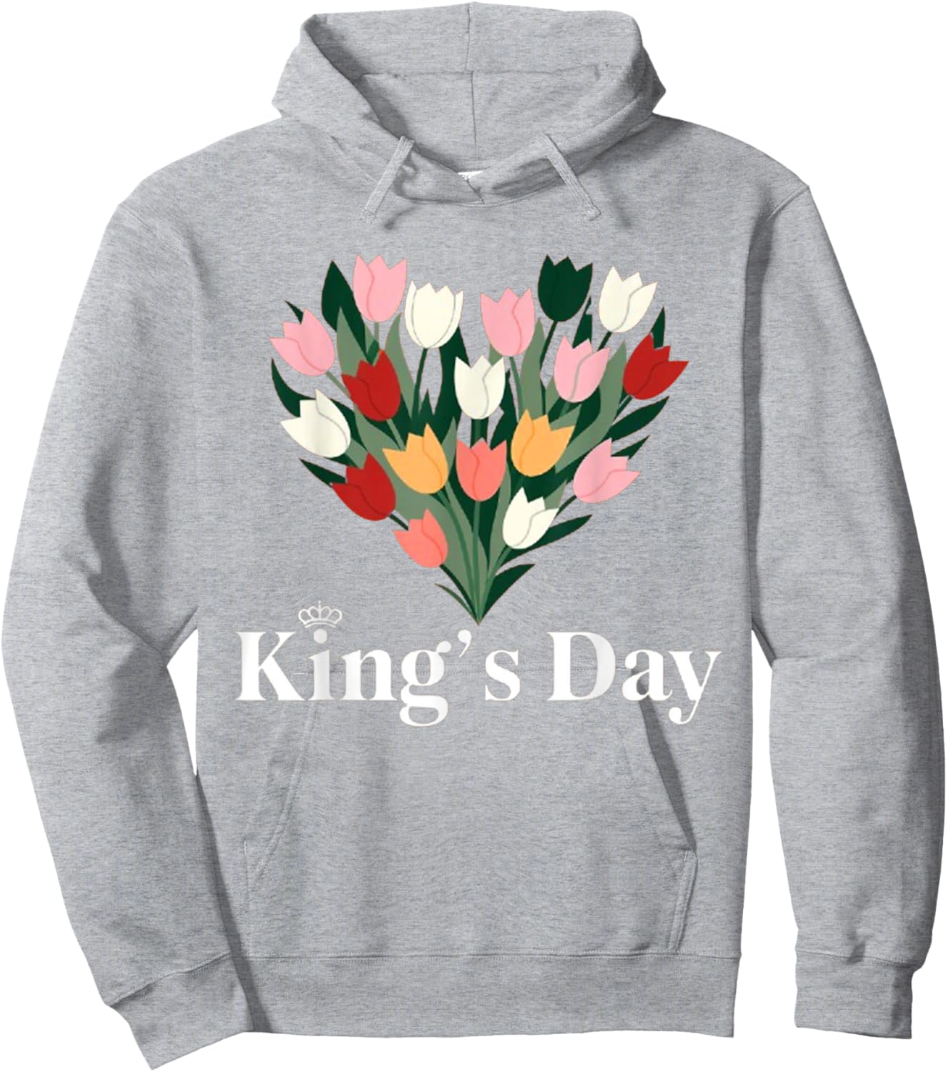 Koningsdag Netherlands 2025 Crown Funny Kings Day Amsterdam Hoodie - Hoodie | Ash