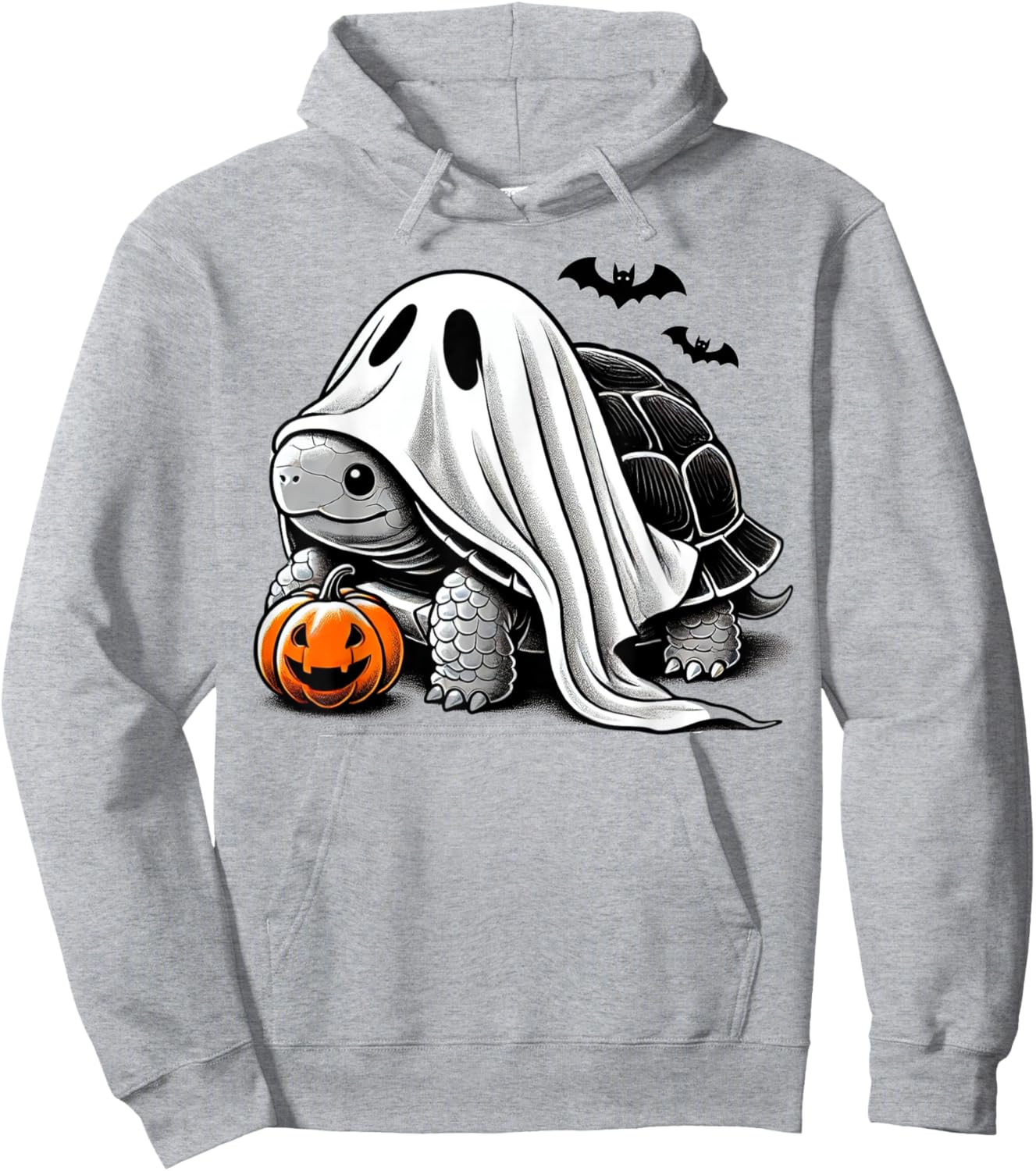 Halloween Turtle Ghost Pumpkin Costume Terrapin Tortoise Hoodie - Hoodie | Ash