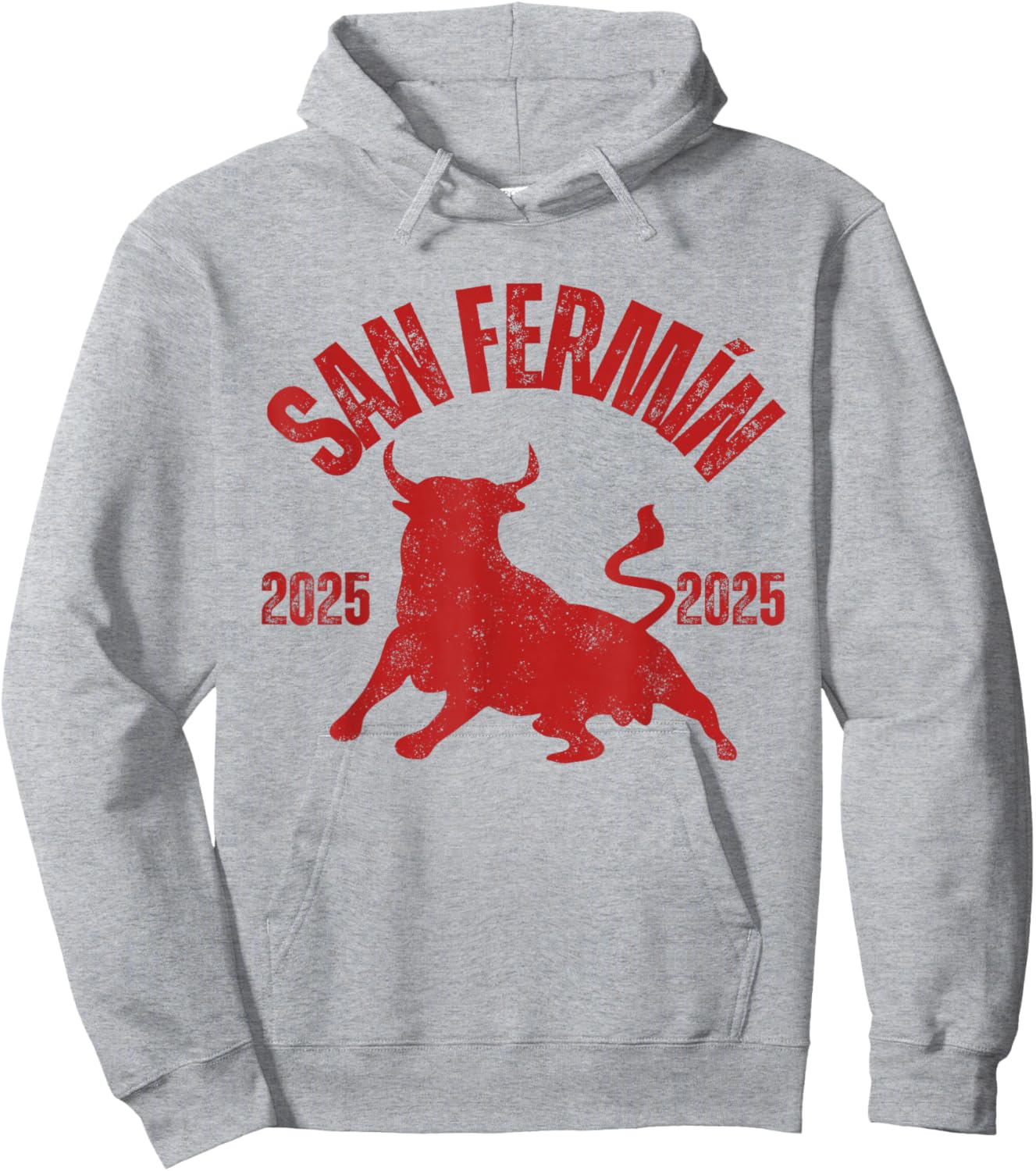 San Fermín 2025, bull running, Pamplona 2025 festival Hoodie - Hoodie | Ash